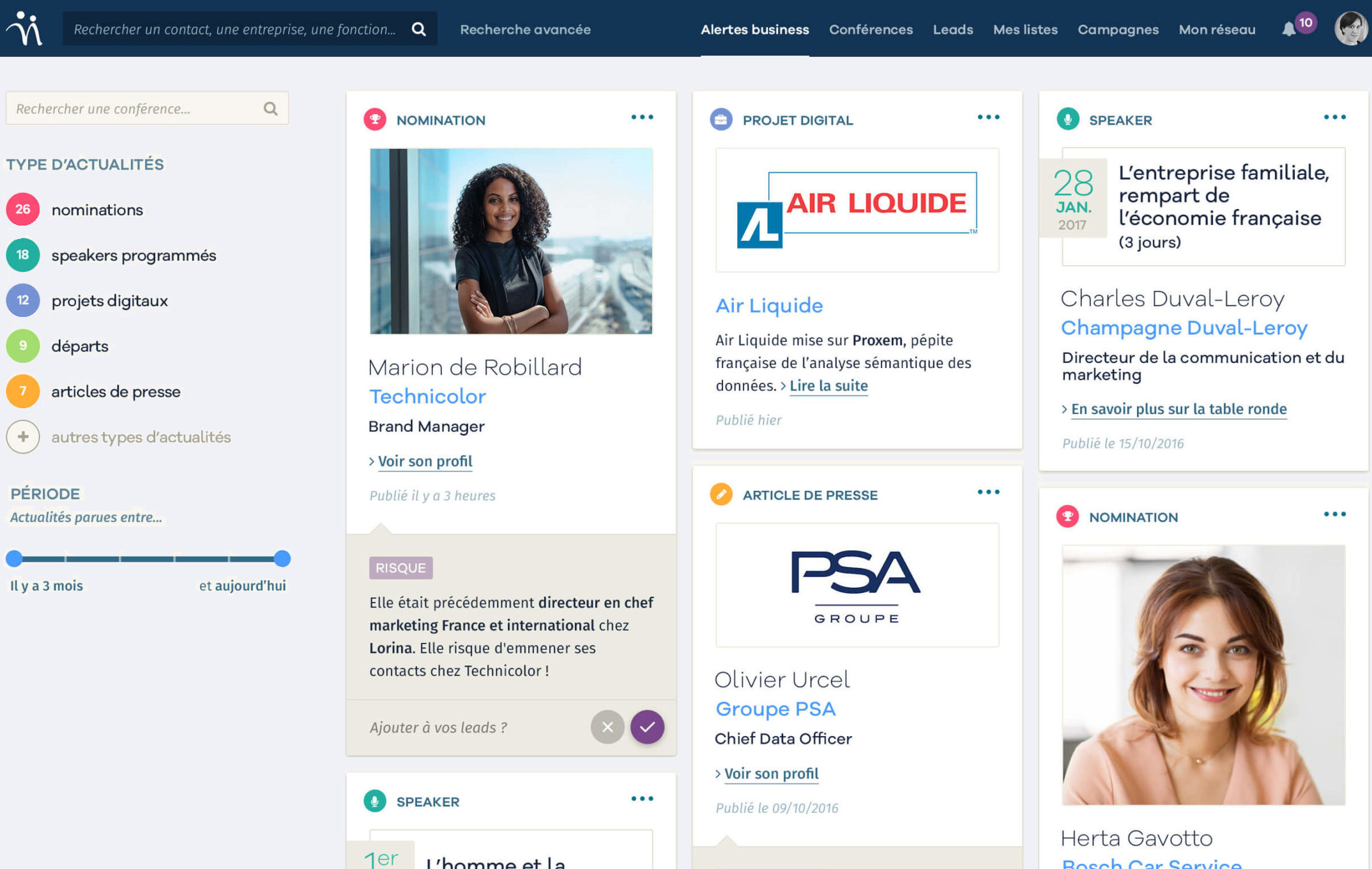 screenshot of Nomination