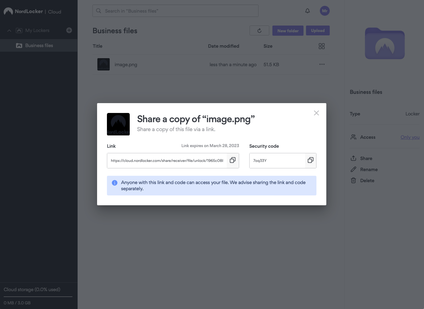 screenshot of NordLocker
