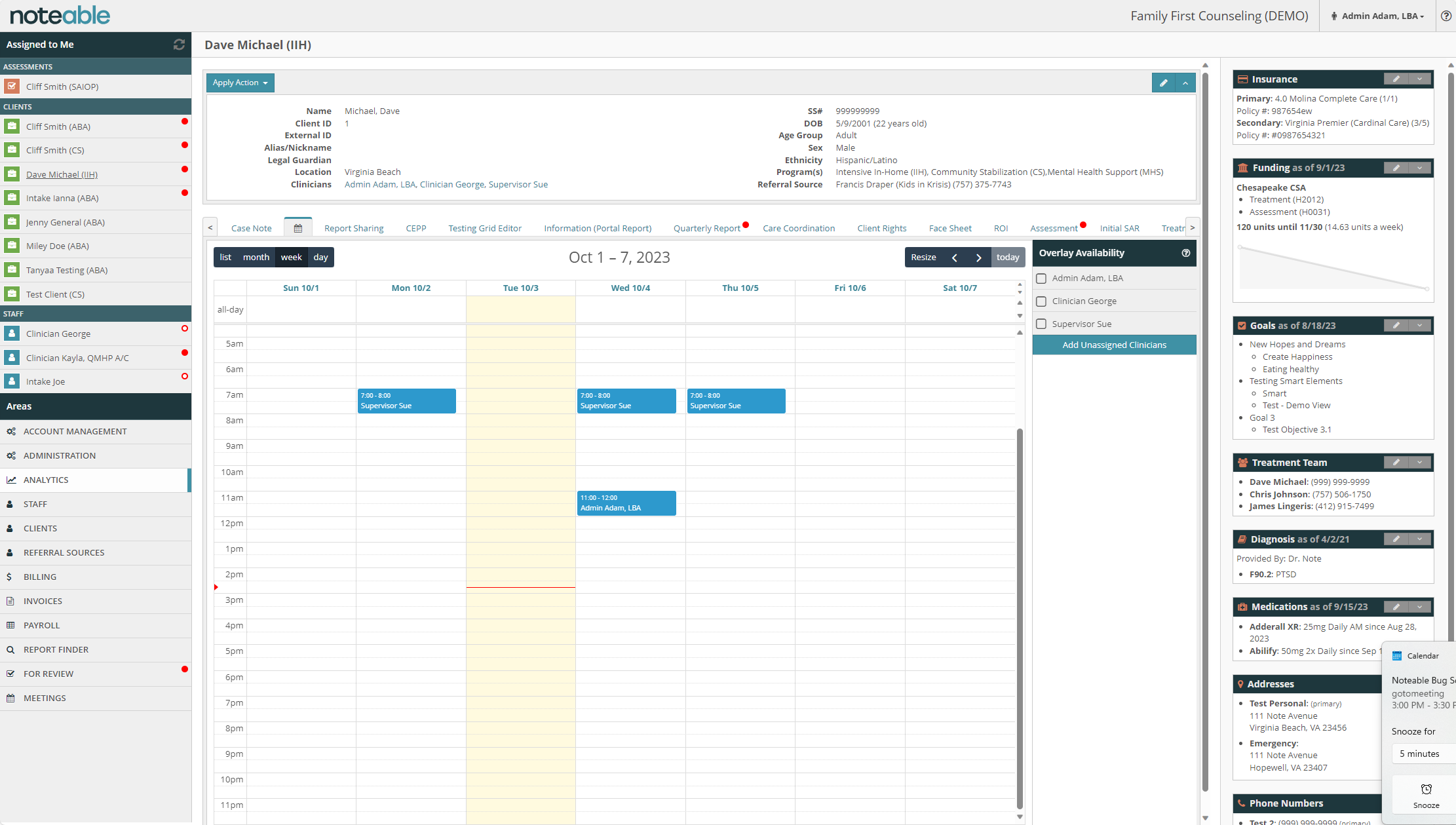 screenshot of Noteable