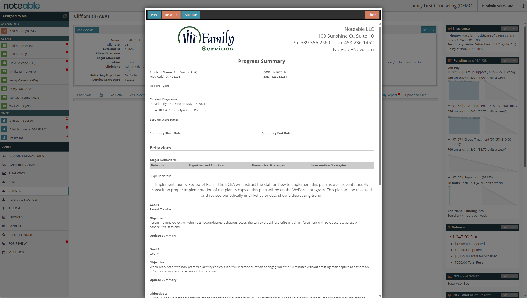screenshot of Noteable