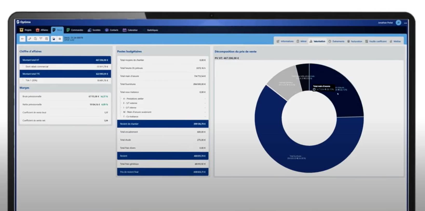 screenshot of OPTIMA