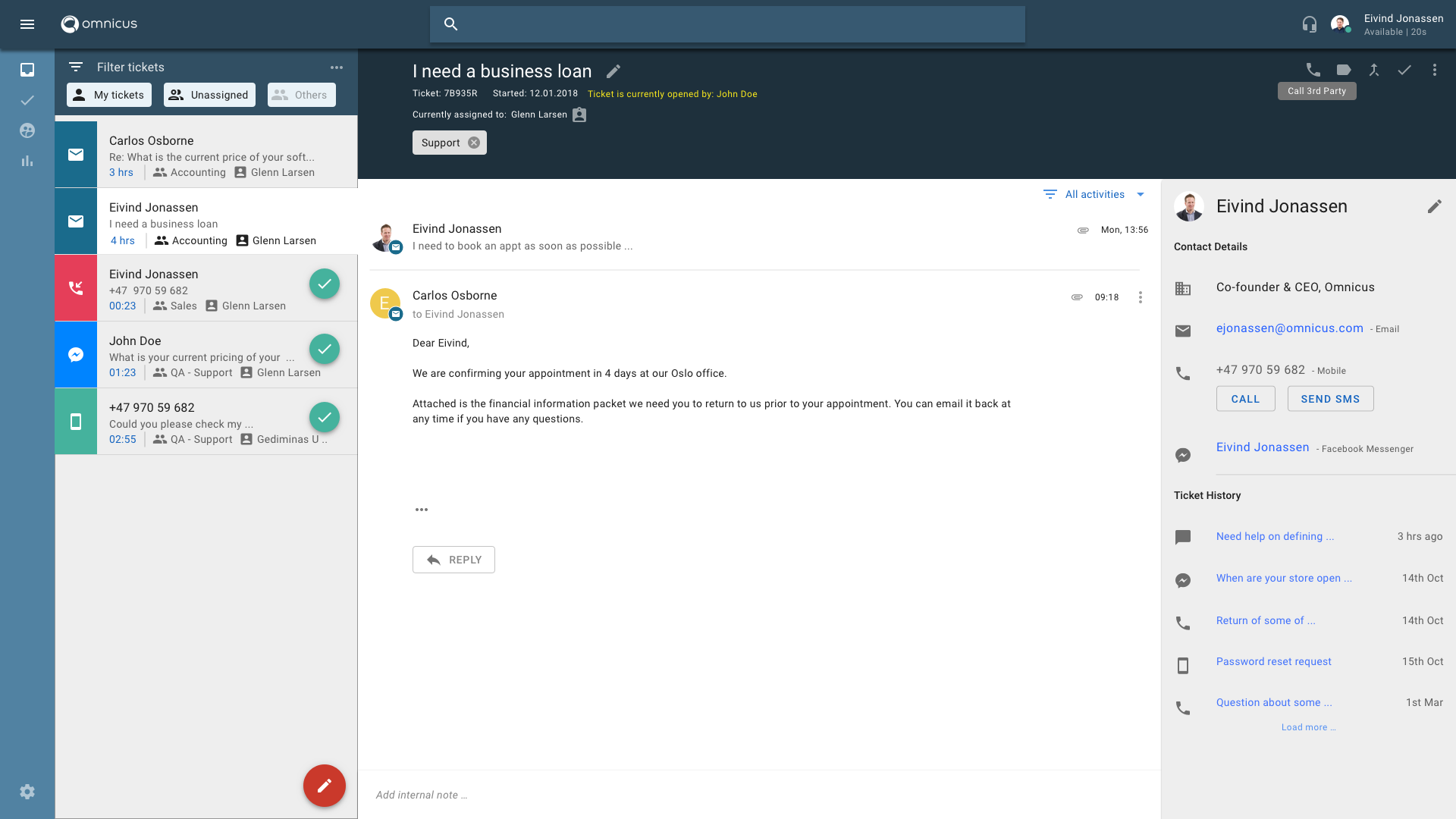screenshot of Omnicus