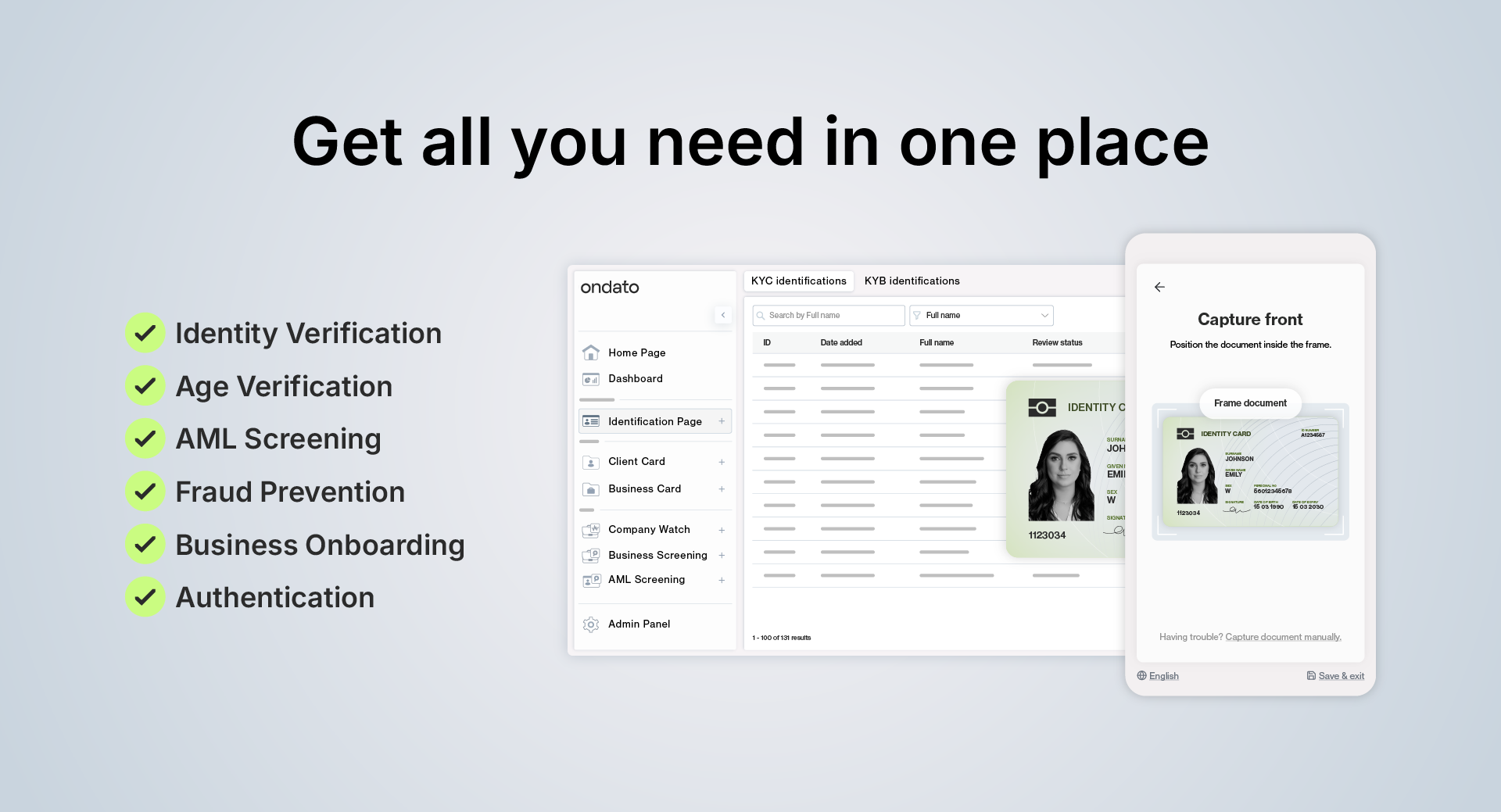 screenshot of Ondato