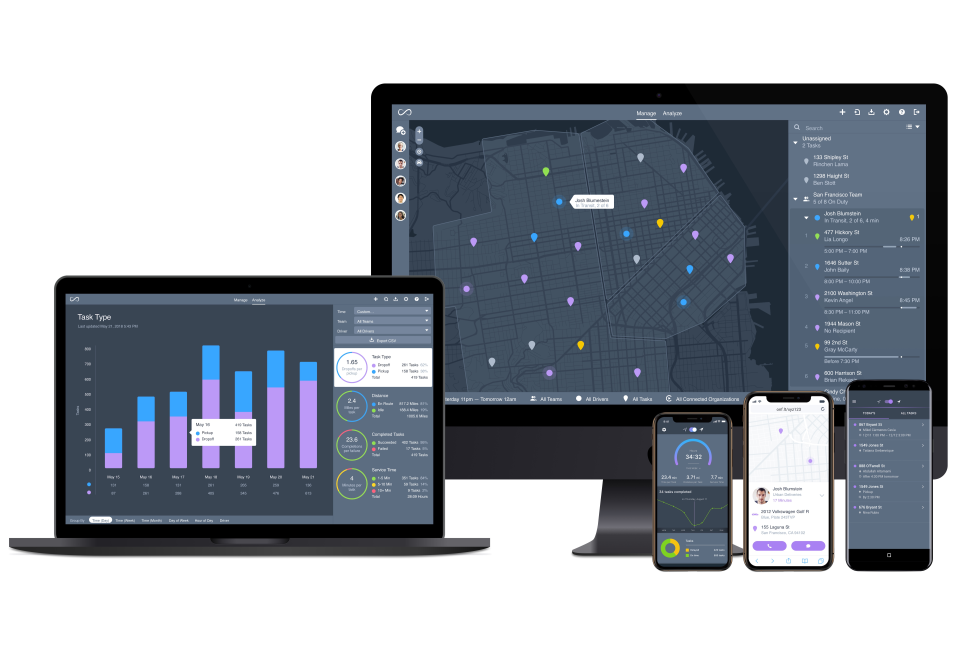 screenshot of Onfleet