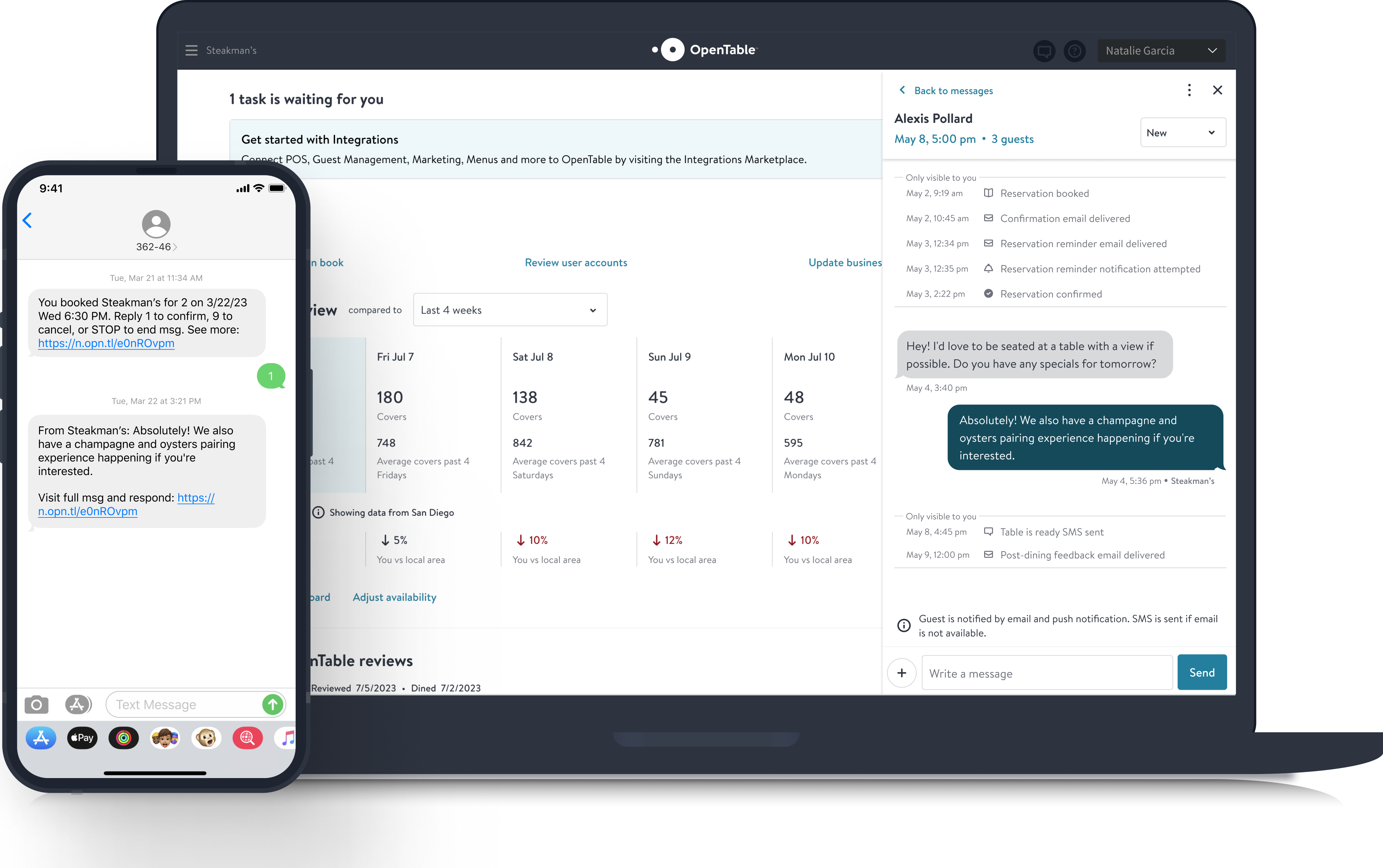 screenshot of OpenTable