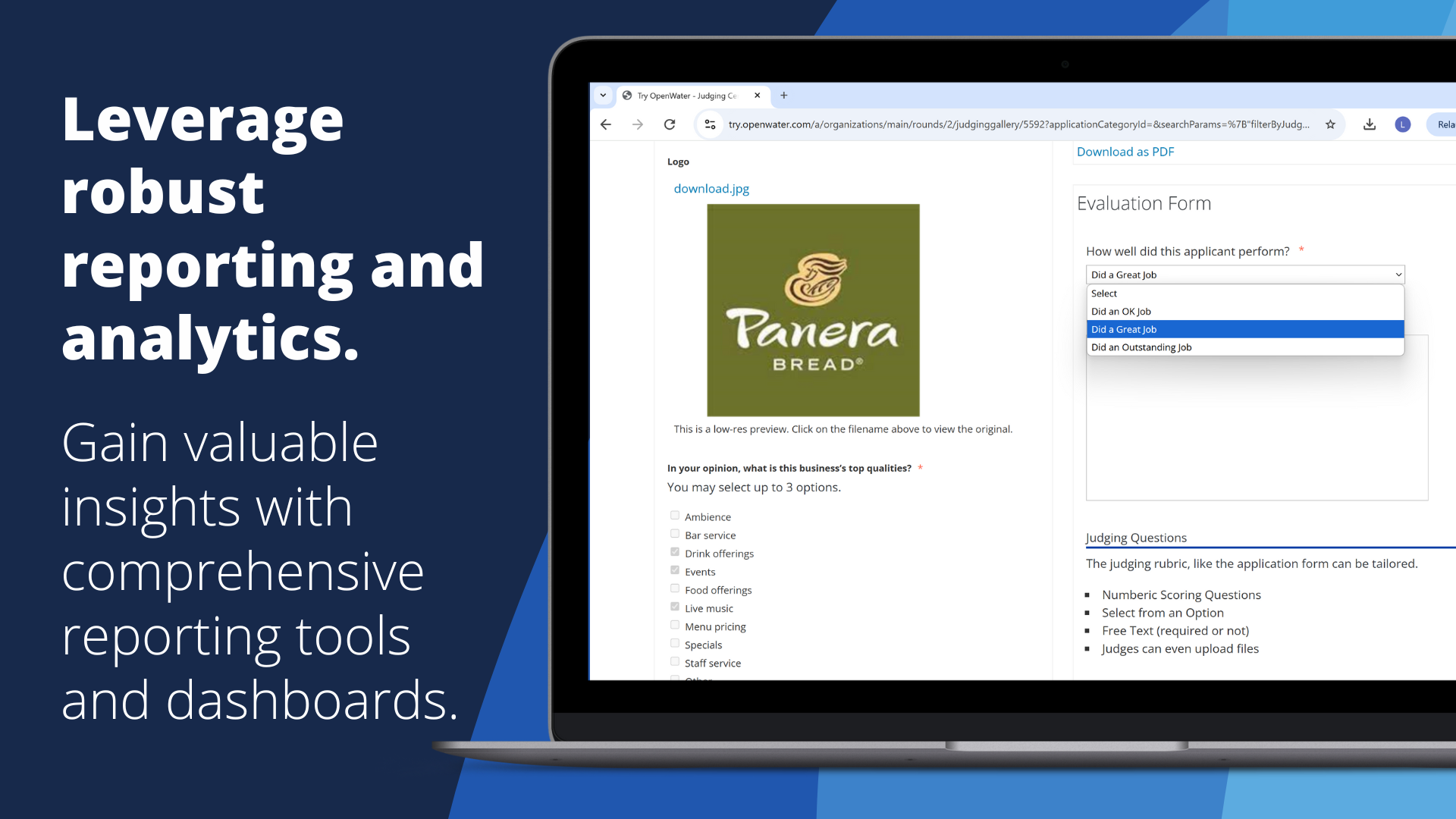screenshot of OpenWater