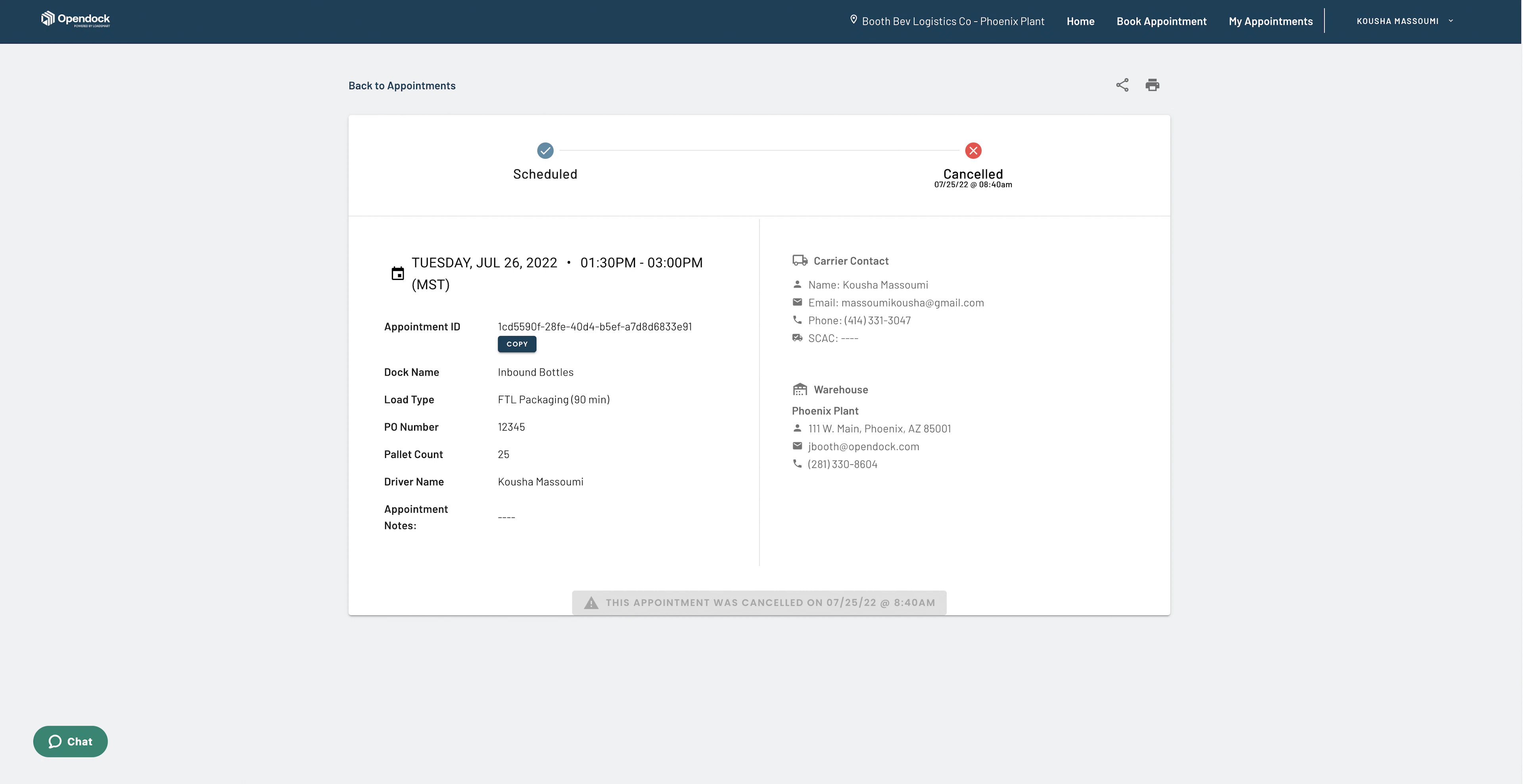 screenshot of Opendock