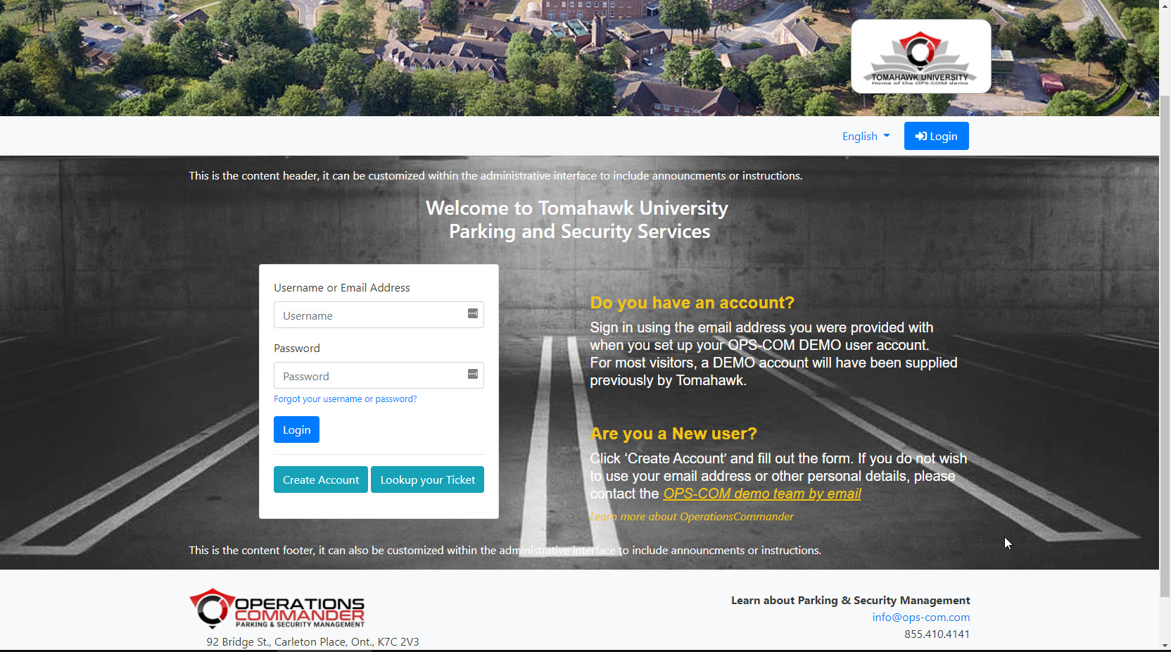 screenshot of OperationsCommander