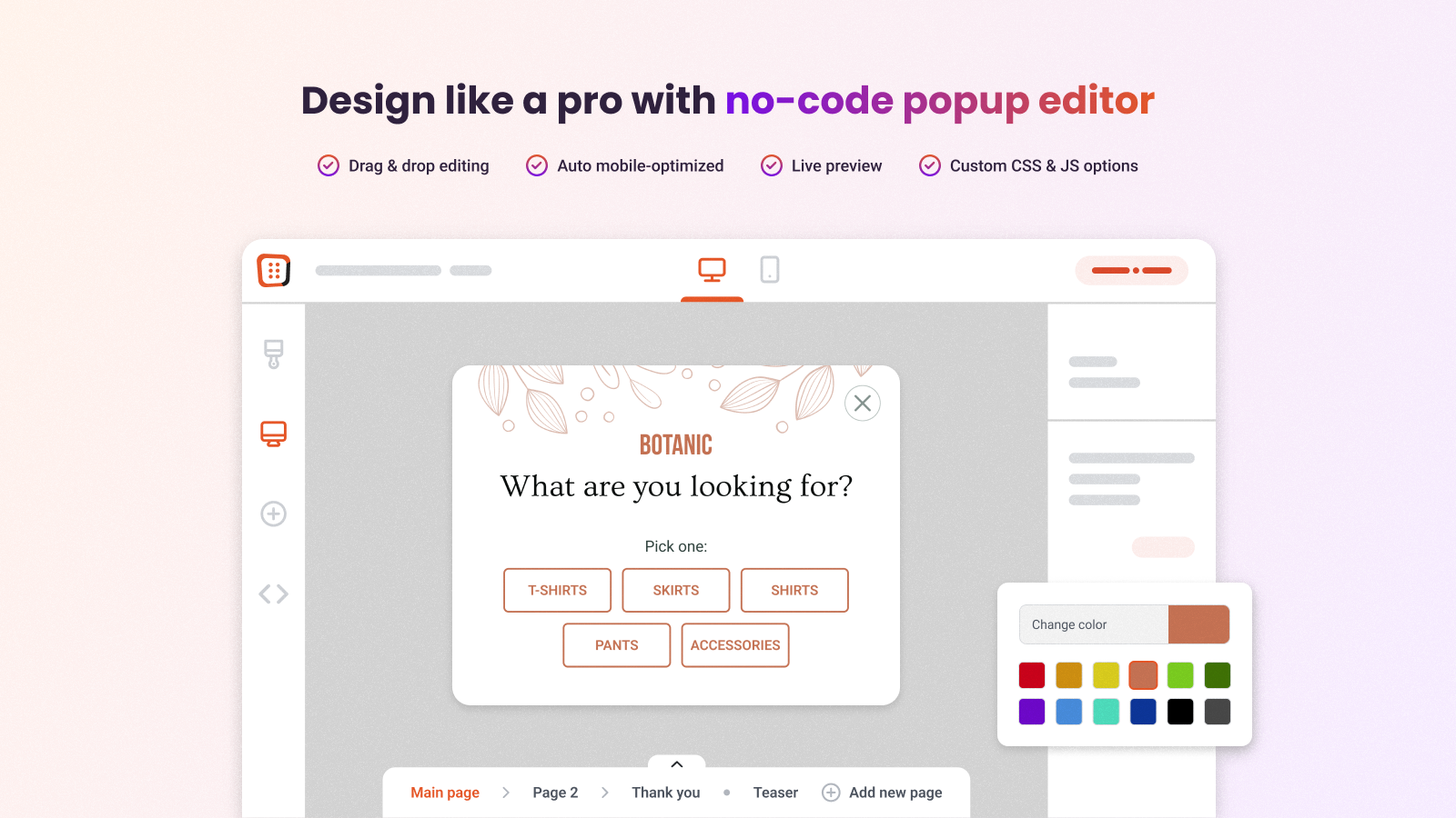 screenshot of OptiMonk