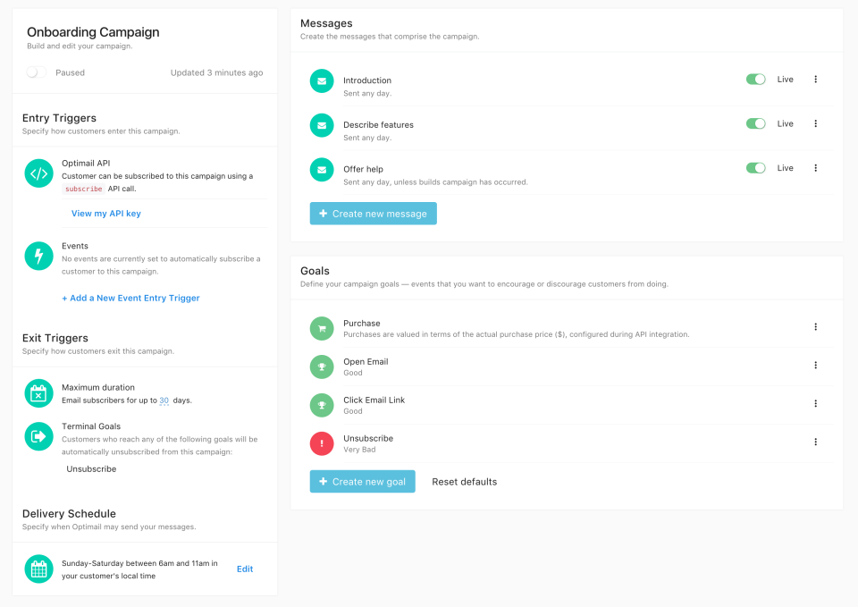 screenshot of Optimail