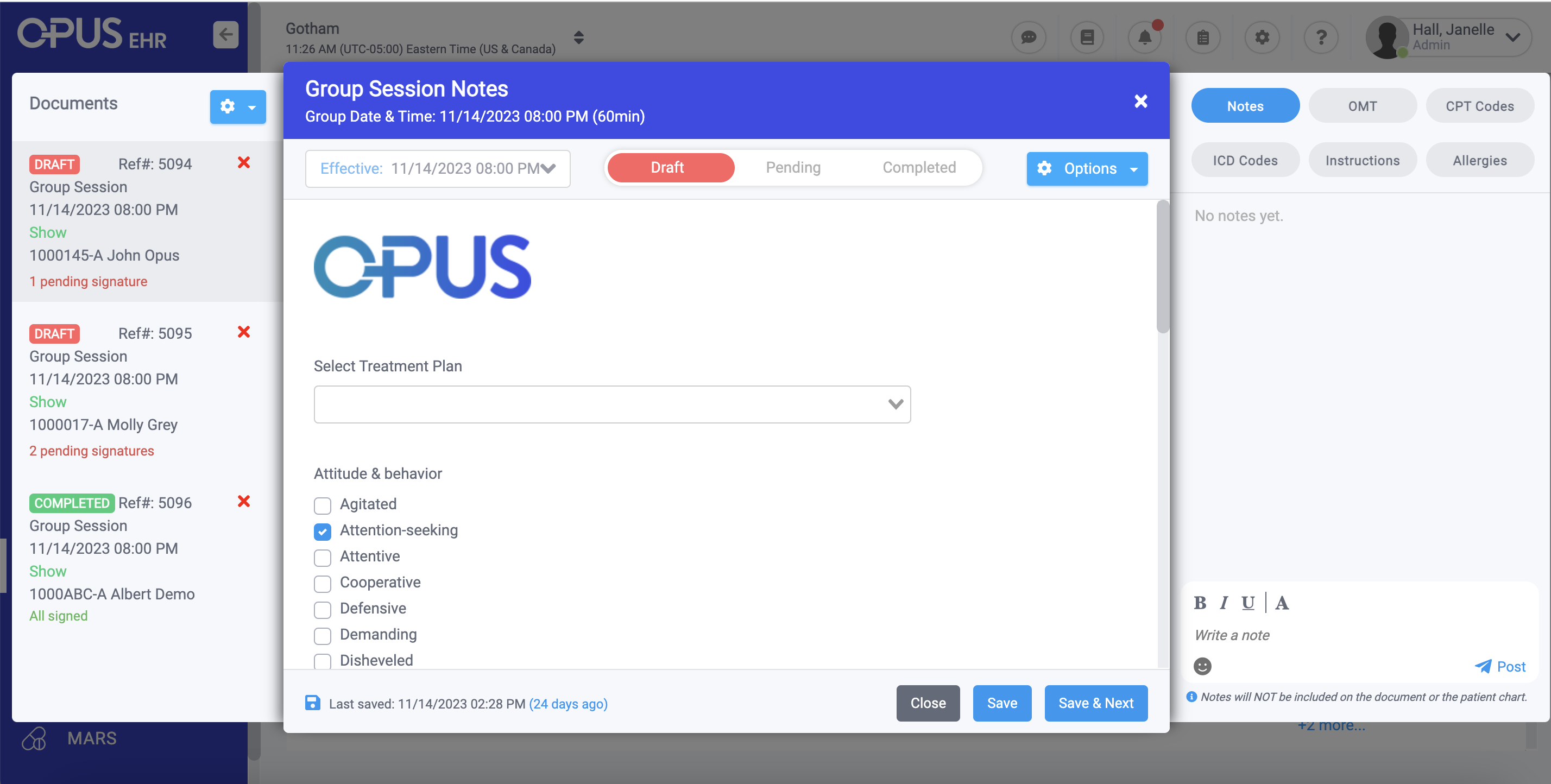 screenshot of Opus