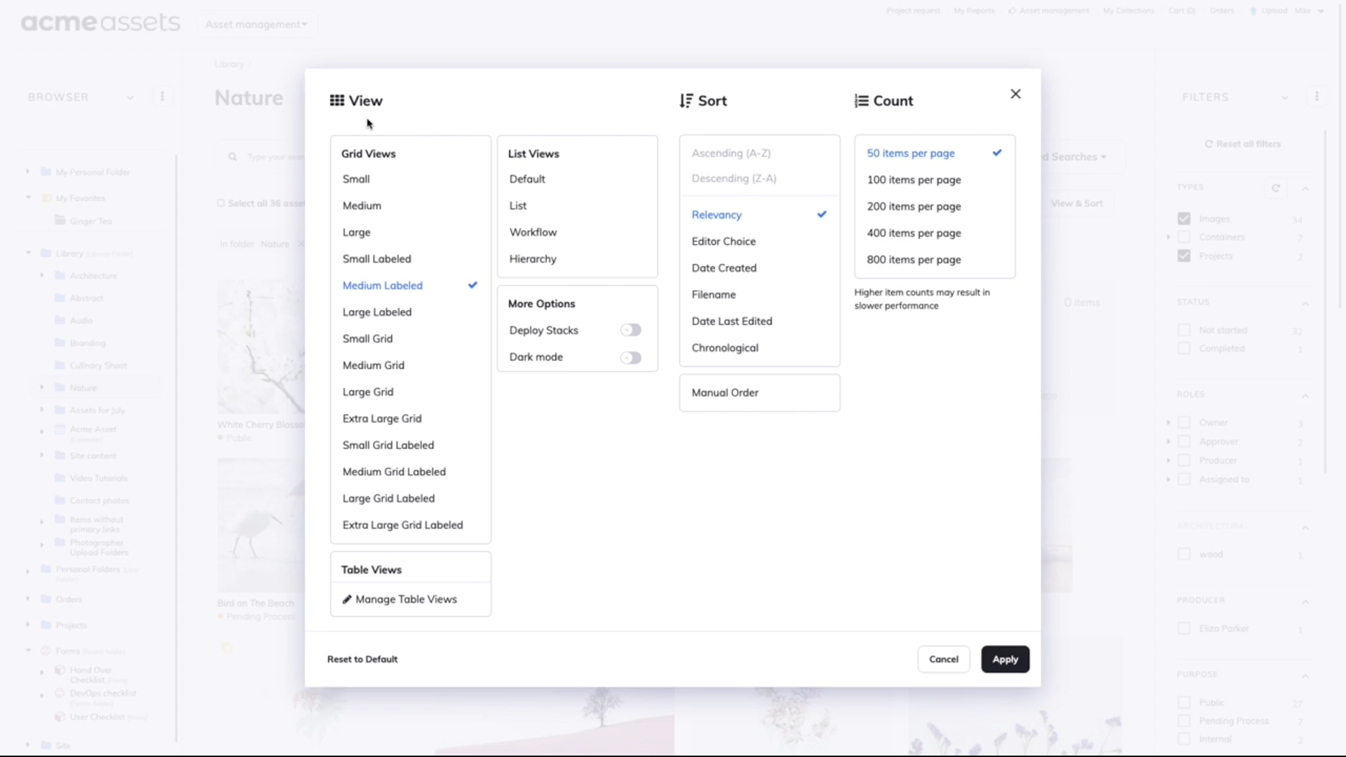 screenshot of OrangeDAM