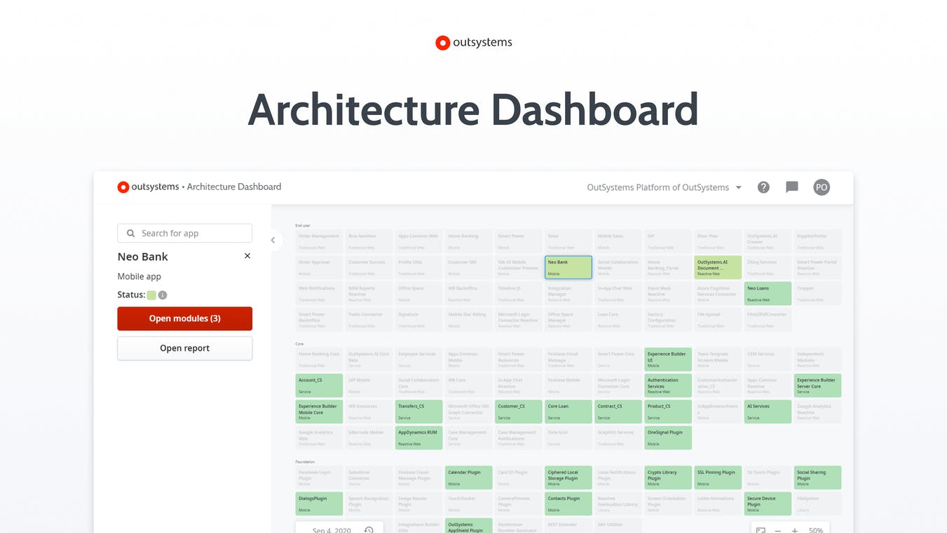 screenshot of OutSystems