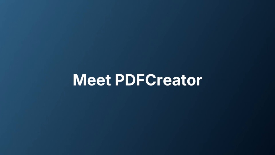 screenshot of PDFCreator