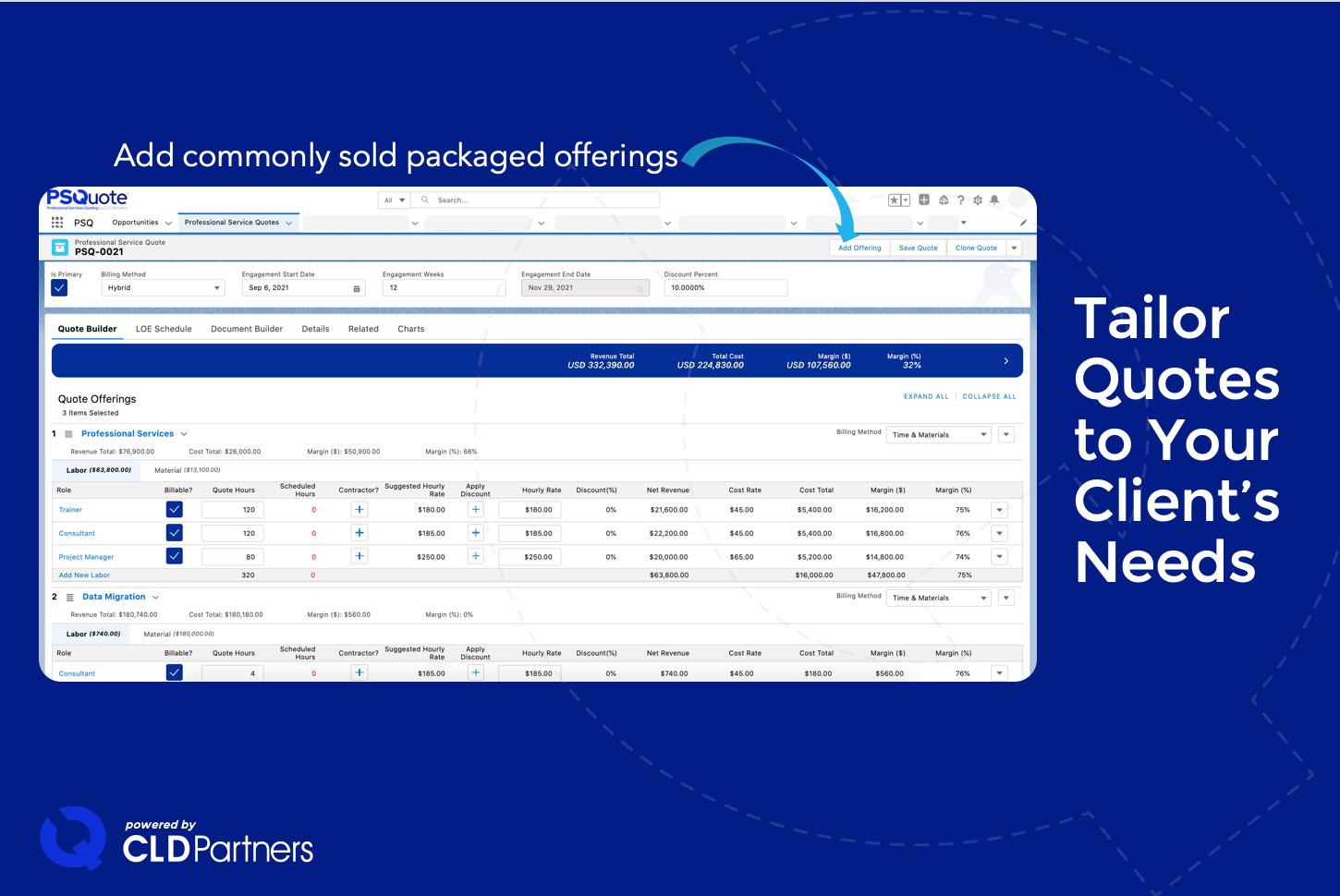 screenshot of PSQuote