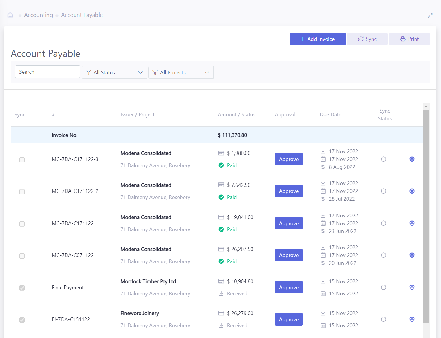 screenshot of PVManager
