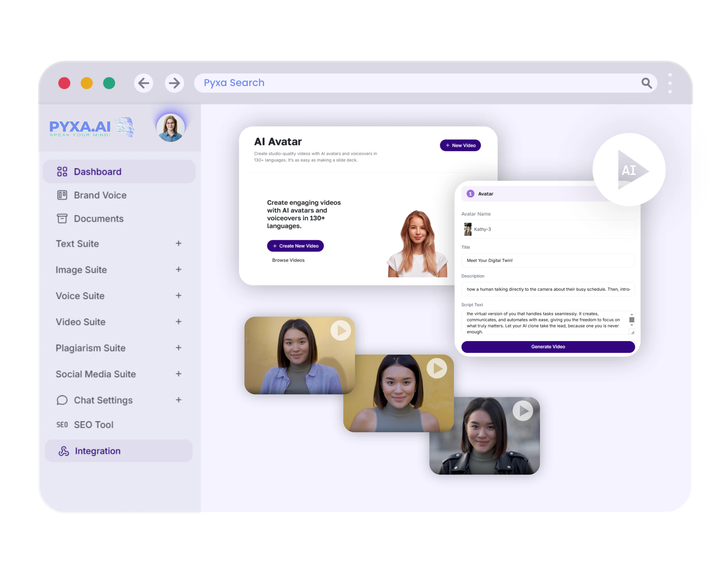 screenshot of PYXA.AI