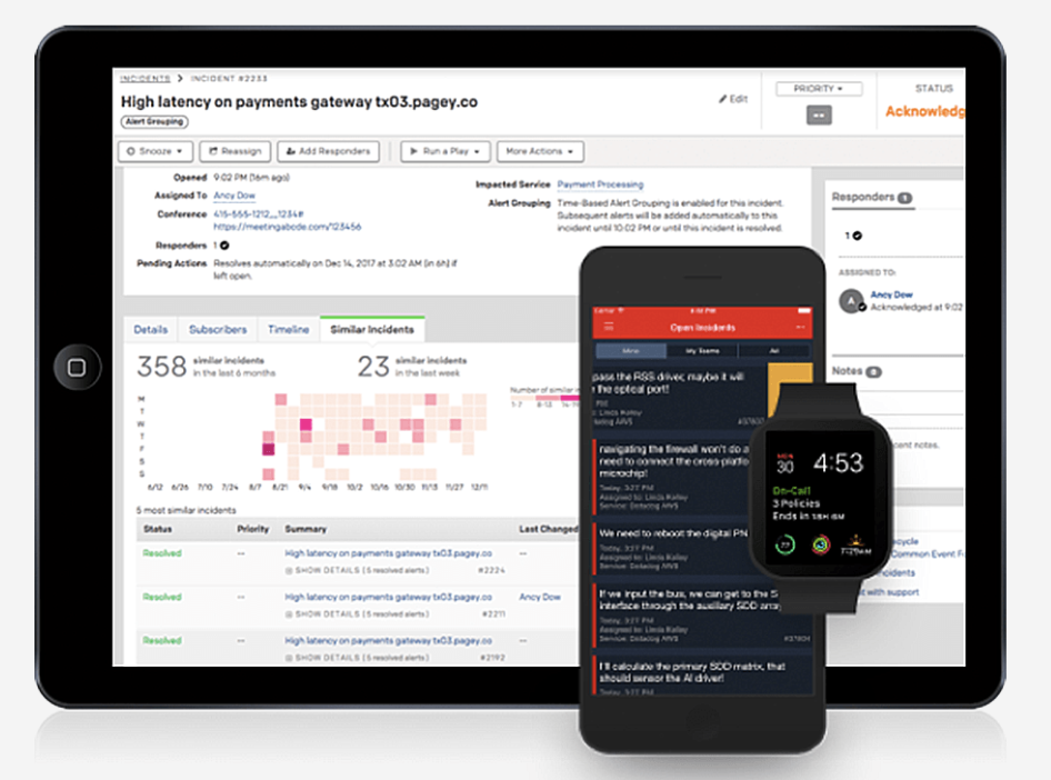 screenshot of PagerDuty