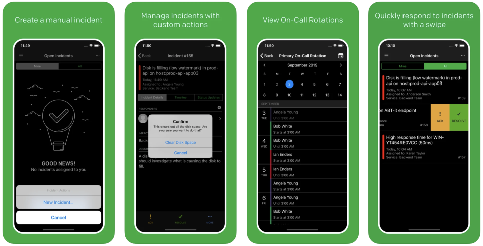screenshot of PagerDuty