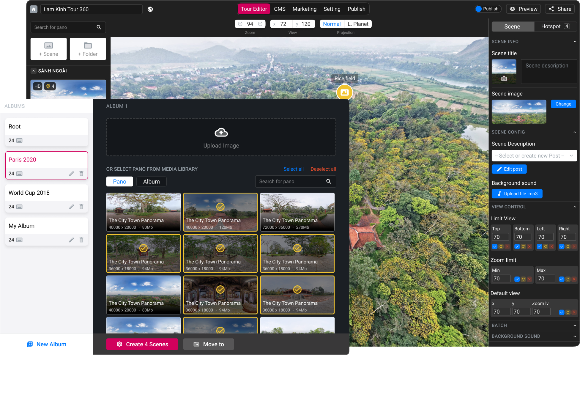 screenshot of Panoee