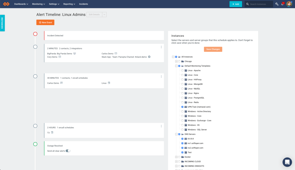 screenshot of Panopta
