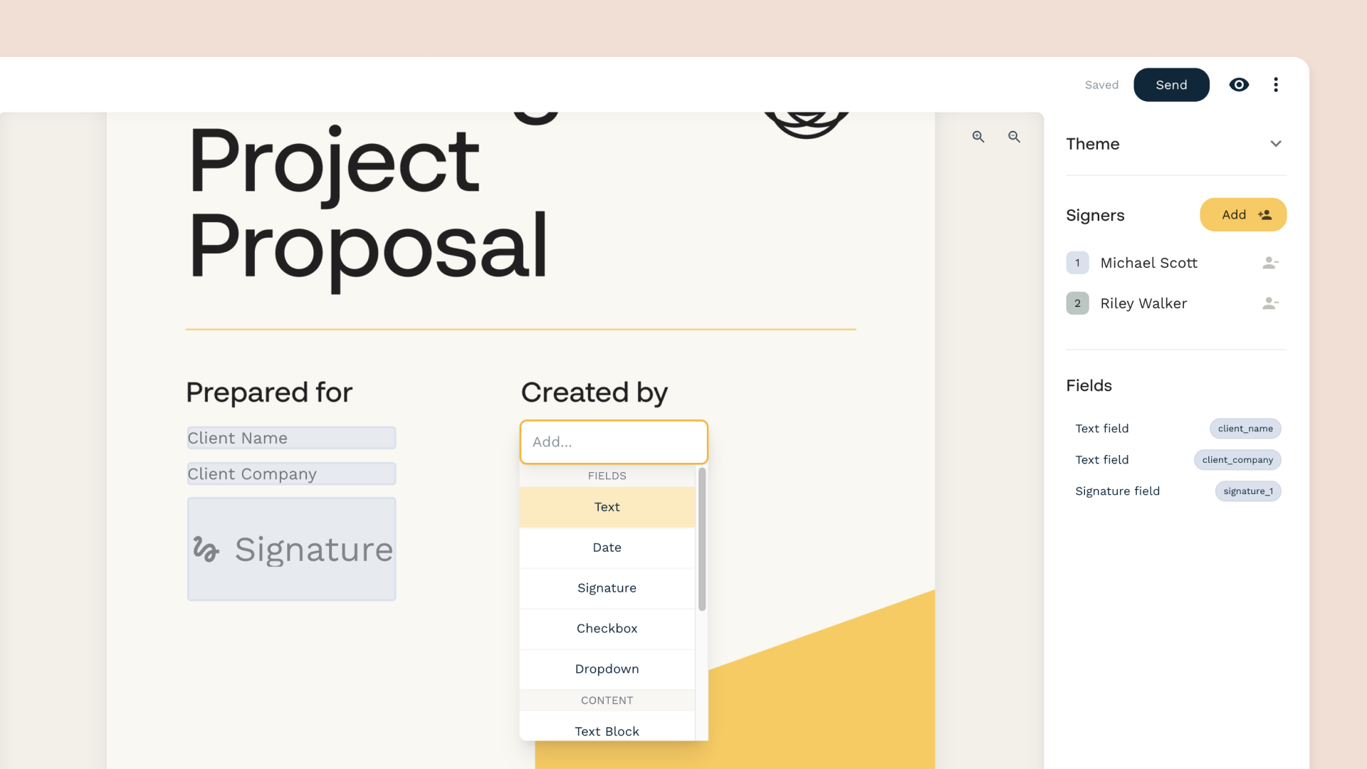 screenshot of Papersign