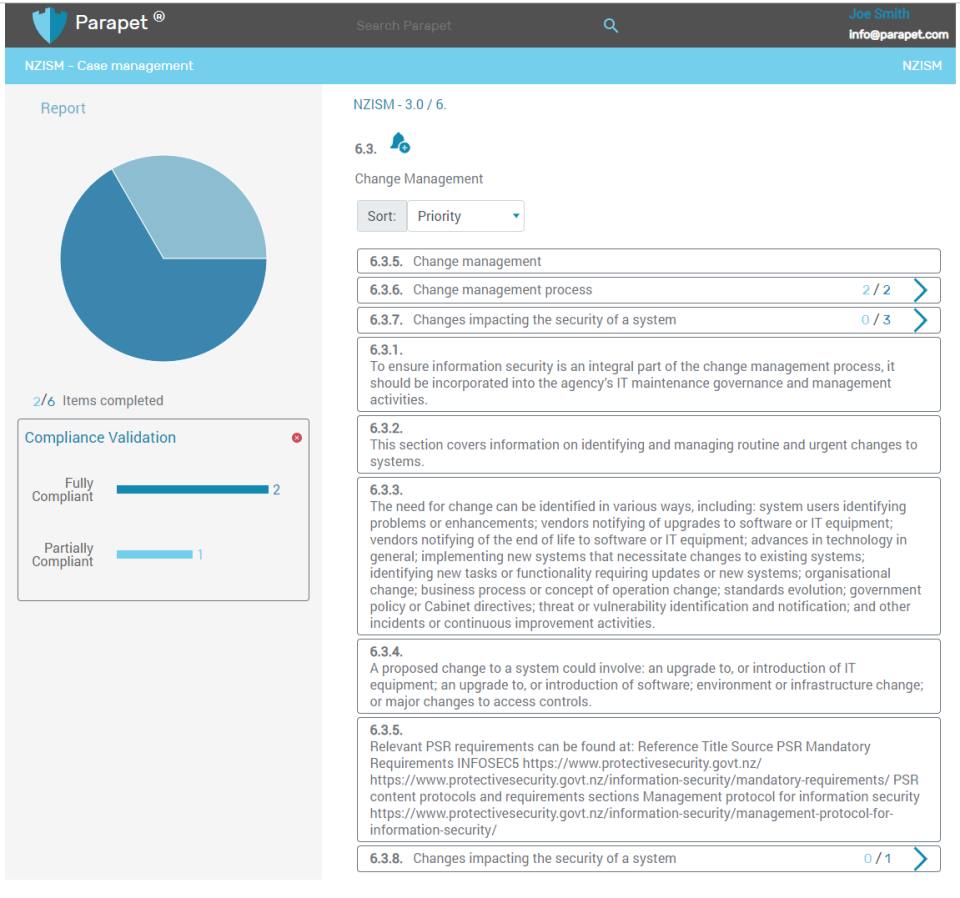 screenshot of Parapet