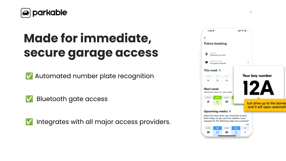 screenshot of Parkable