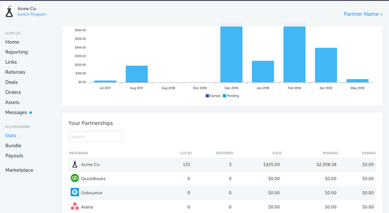 screenshot of PartnerStack