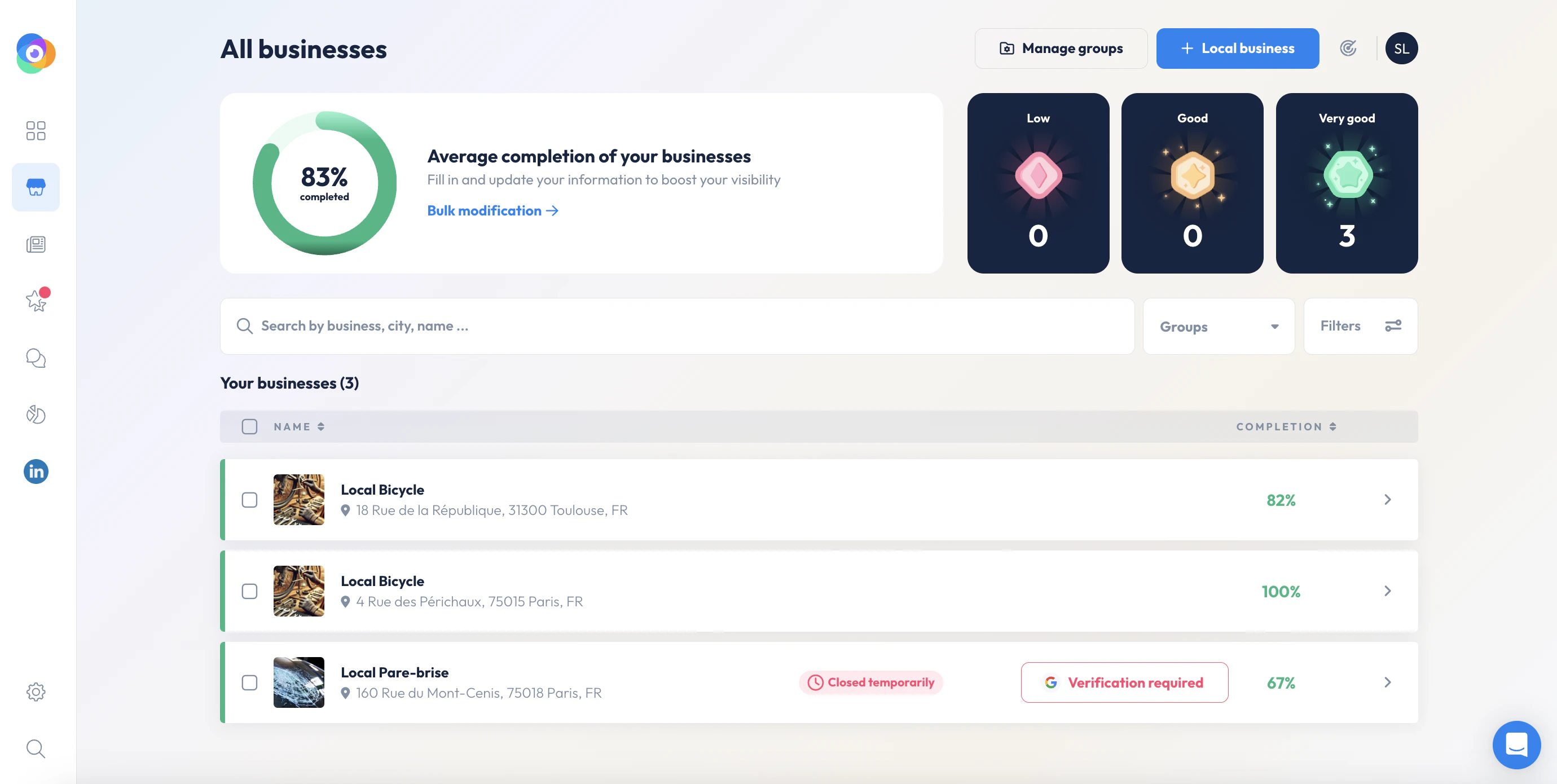 screenshot of Partoo
