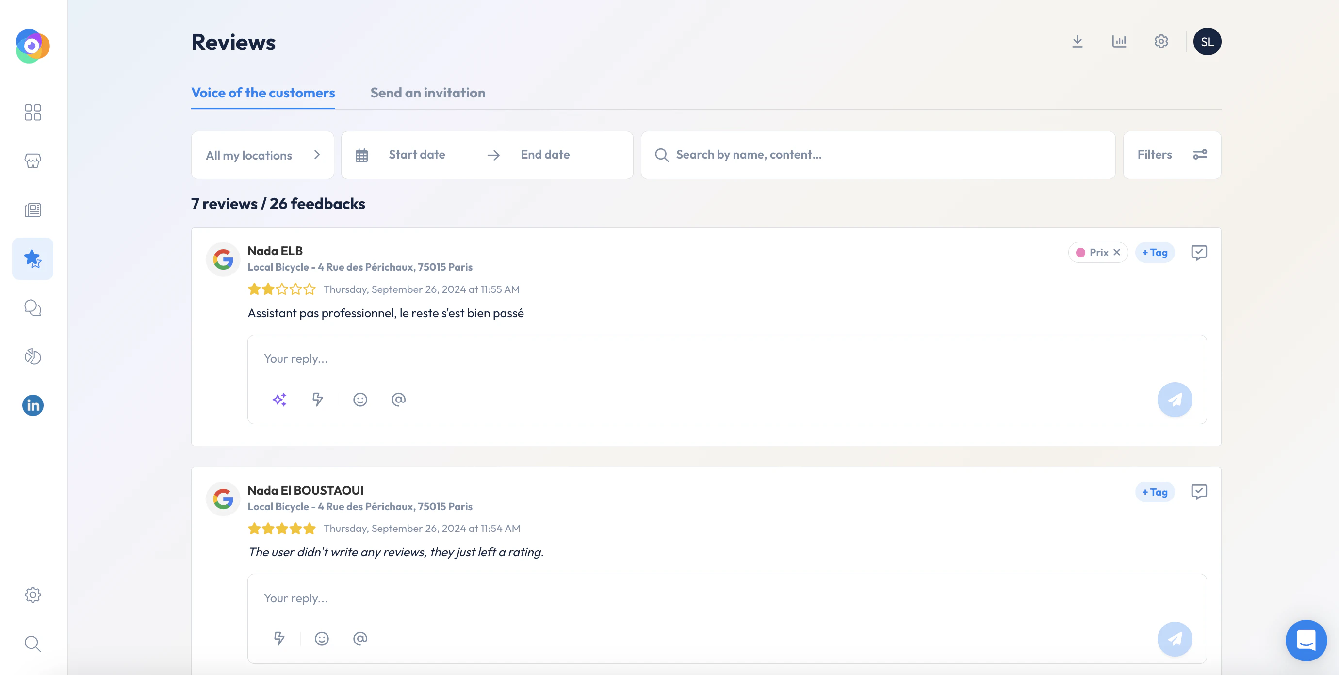 screenshot of Partoo