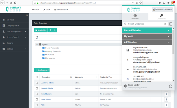 screenshot of Passportal