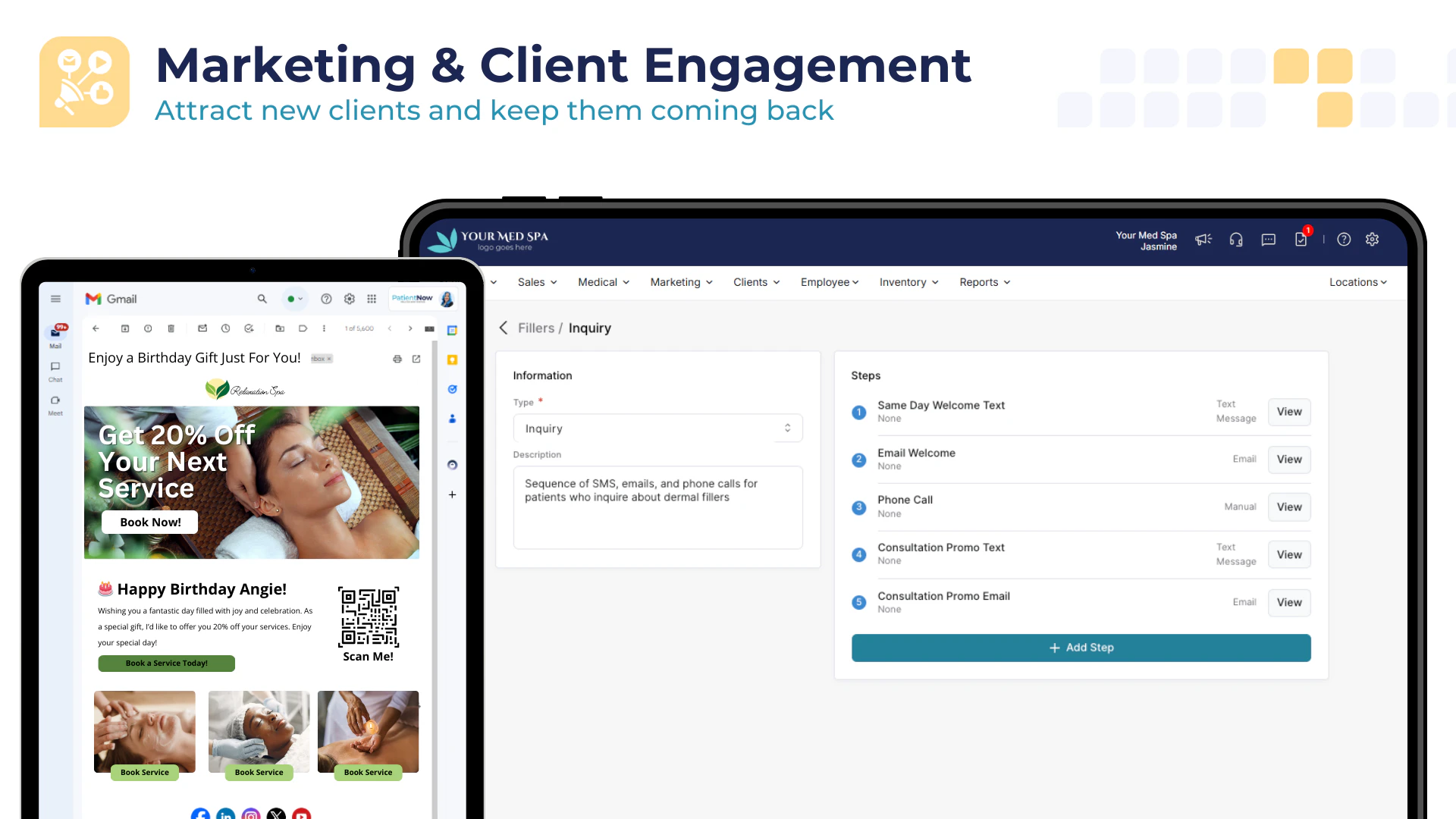 screenshot of PatientNow