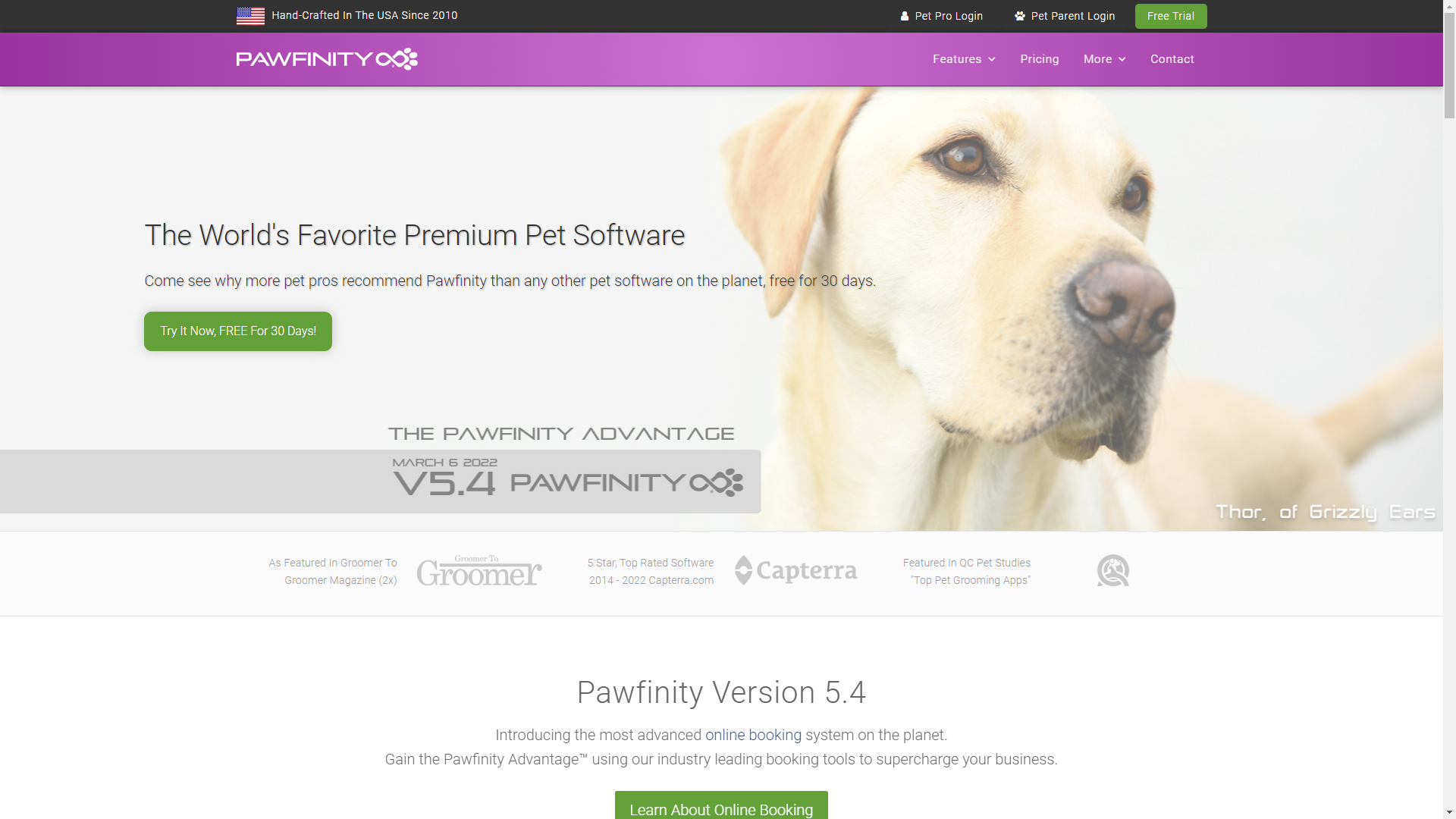 screenshot of Pawfinity