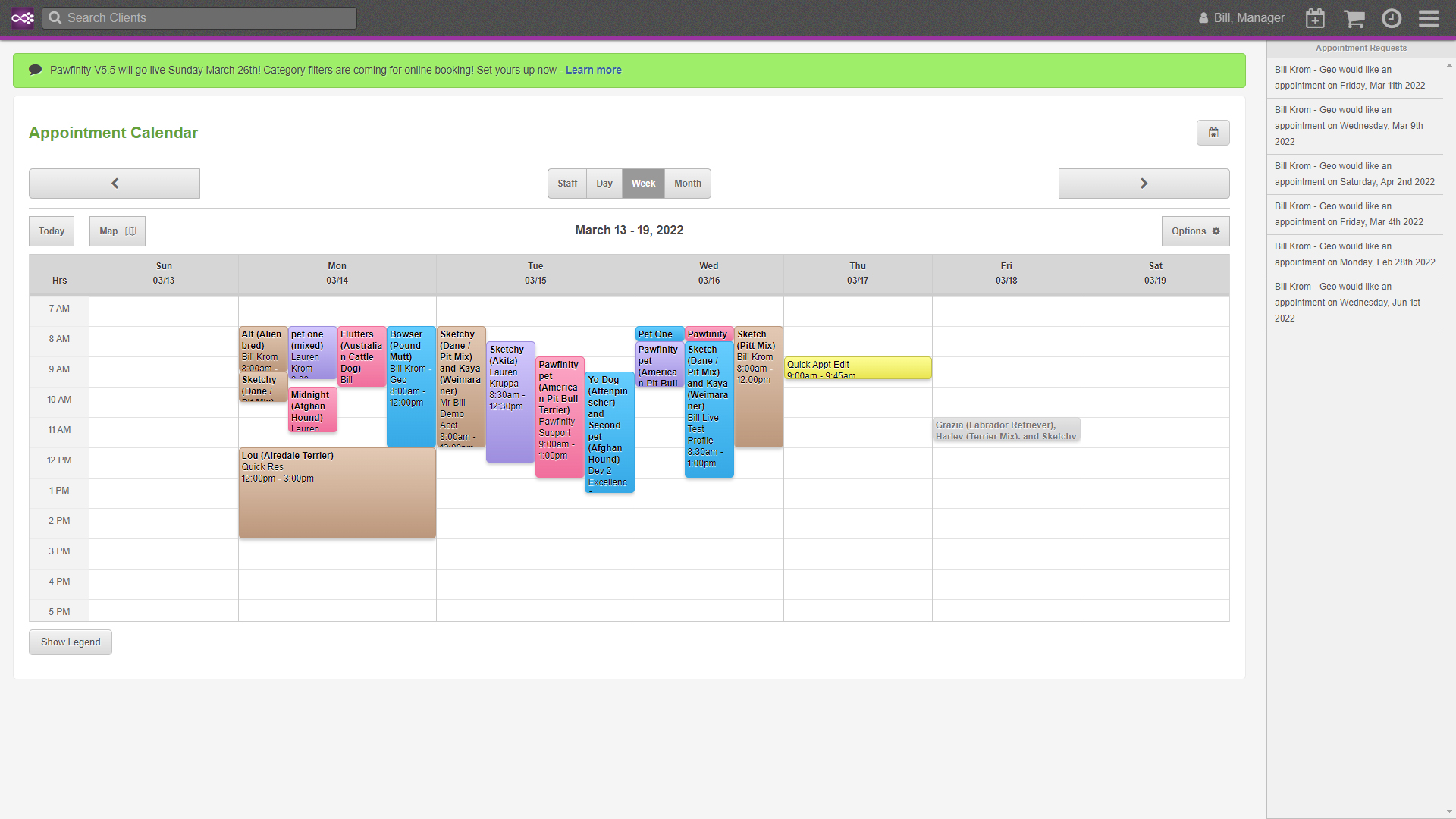 screenshot of Pawfinity