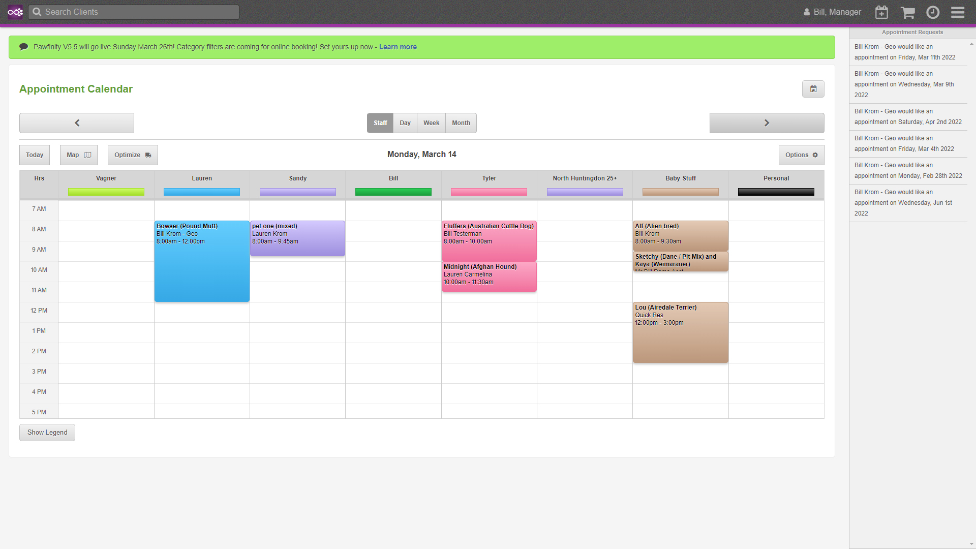 screenshot of Pawfinity