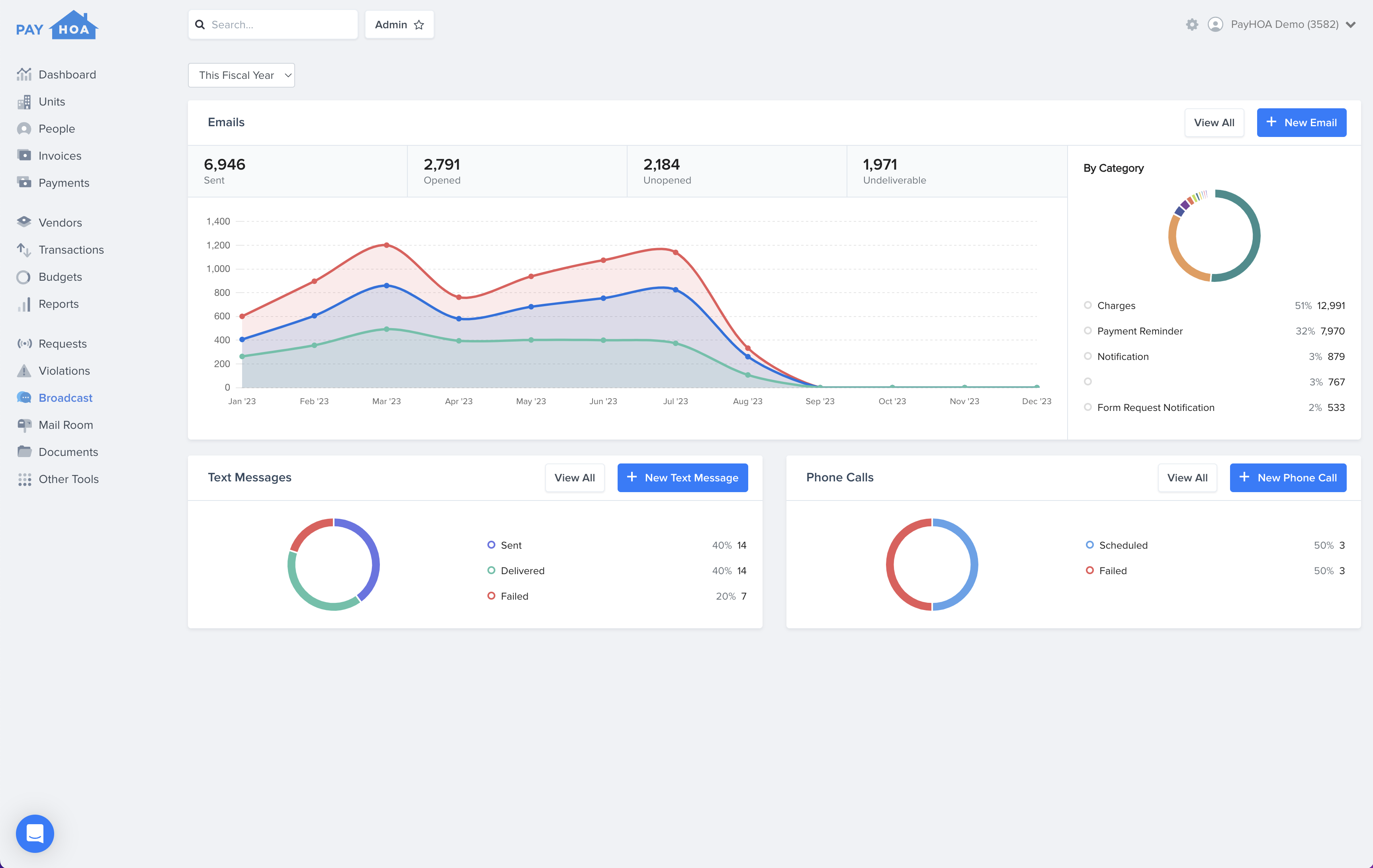 screenshot of PayHOA
