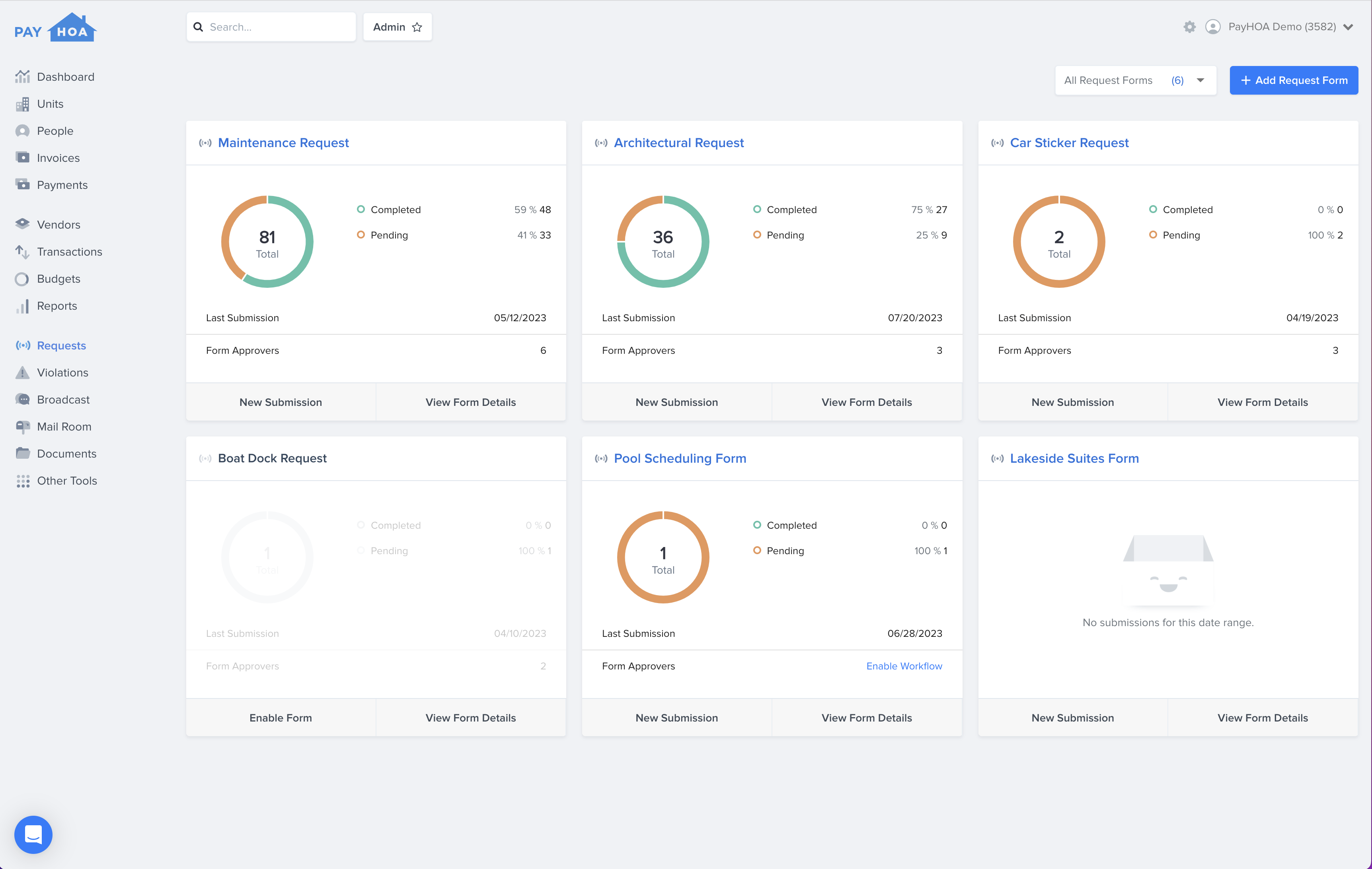 screenshot of PayHOA