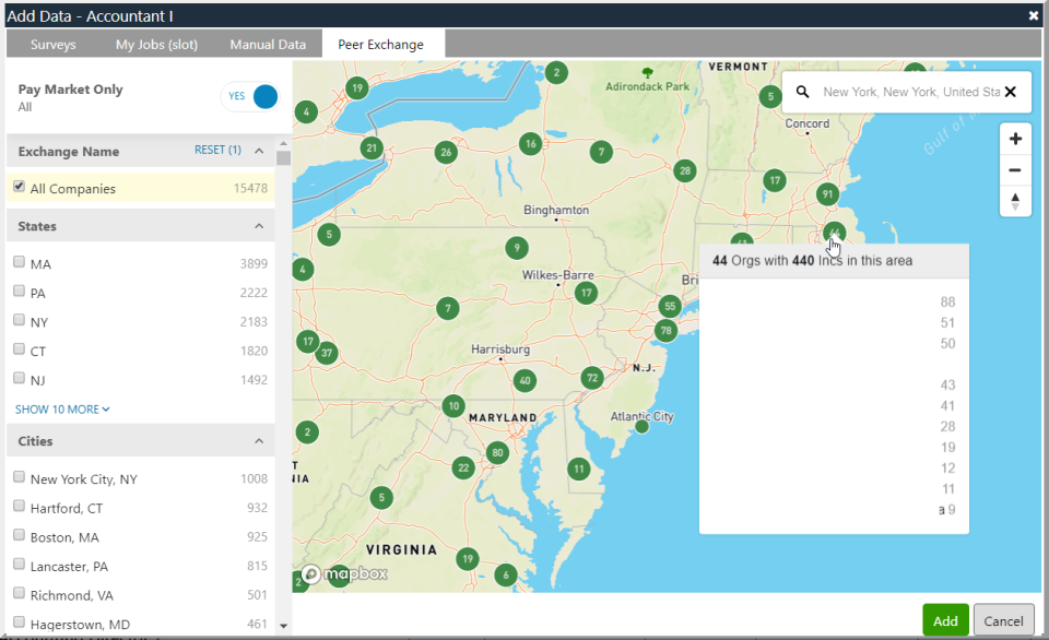 screenshot of Payfactors