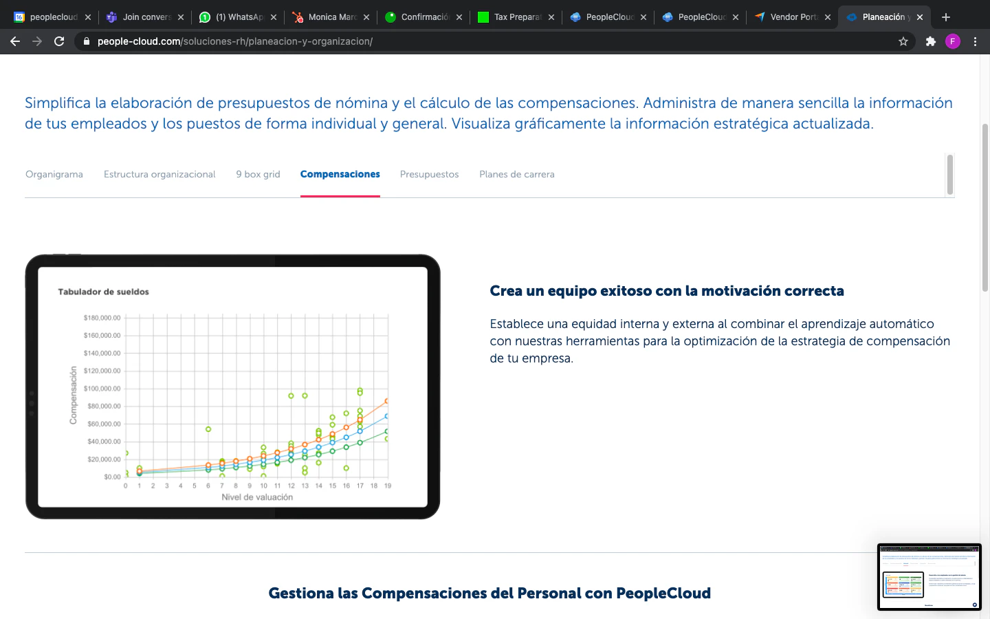 screenshot of PeopleCloud