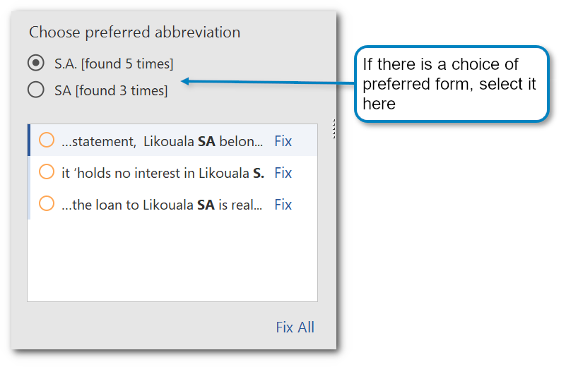 screenshot of PerfectIt