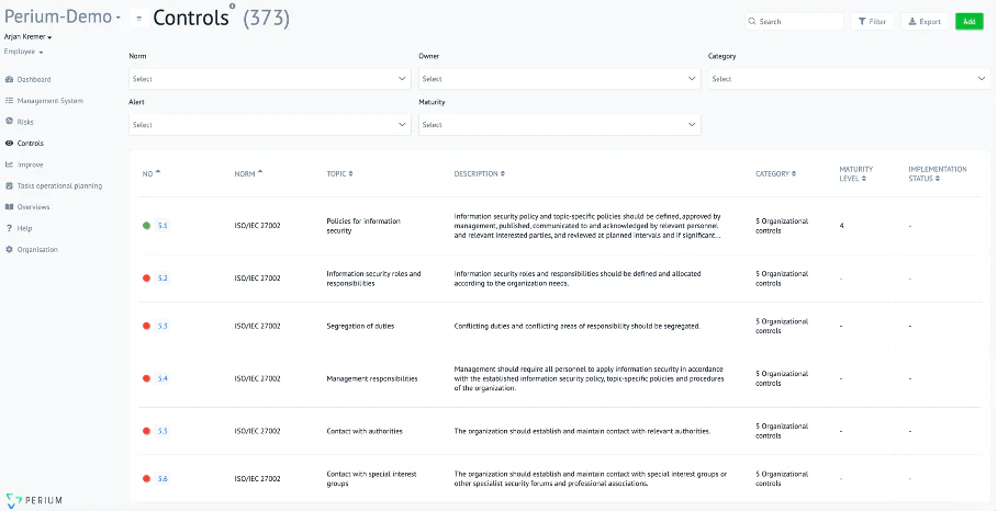screenshot of Perium