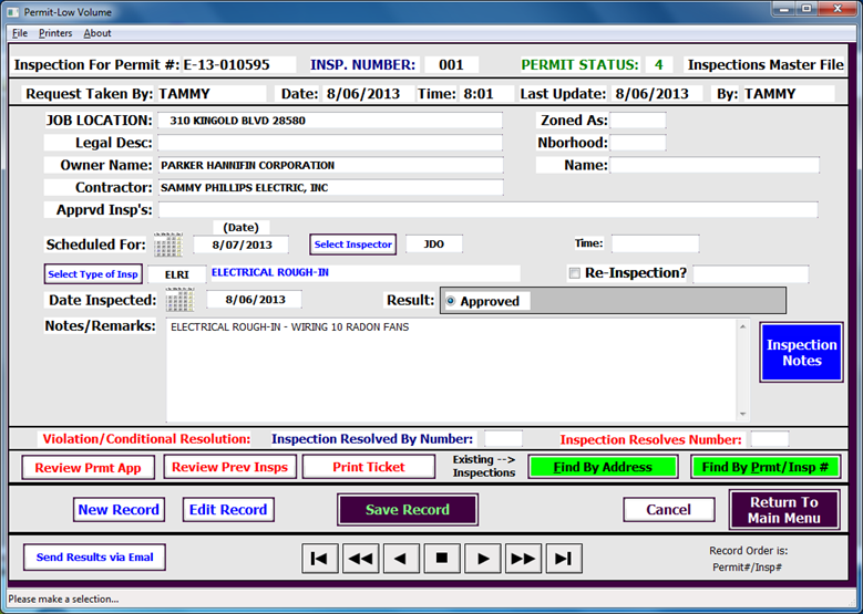 screenshot of Permit-LV