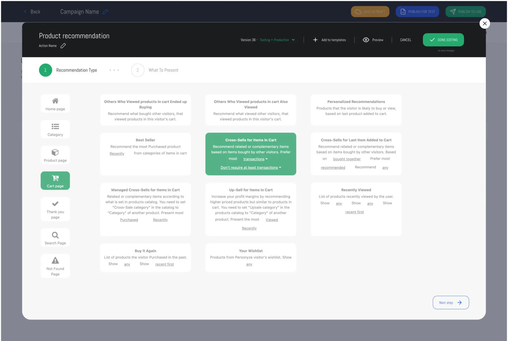 screenshot of Personyze