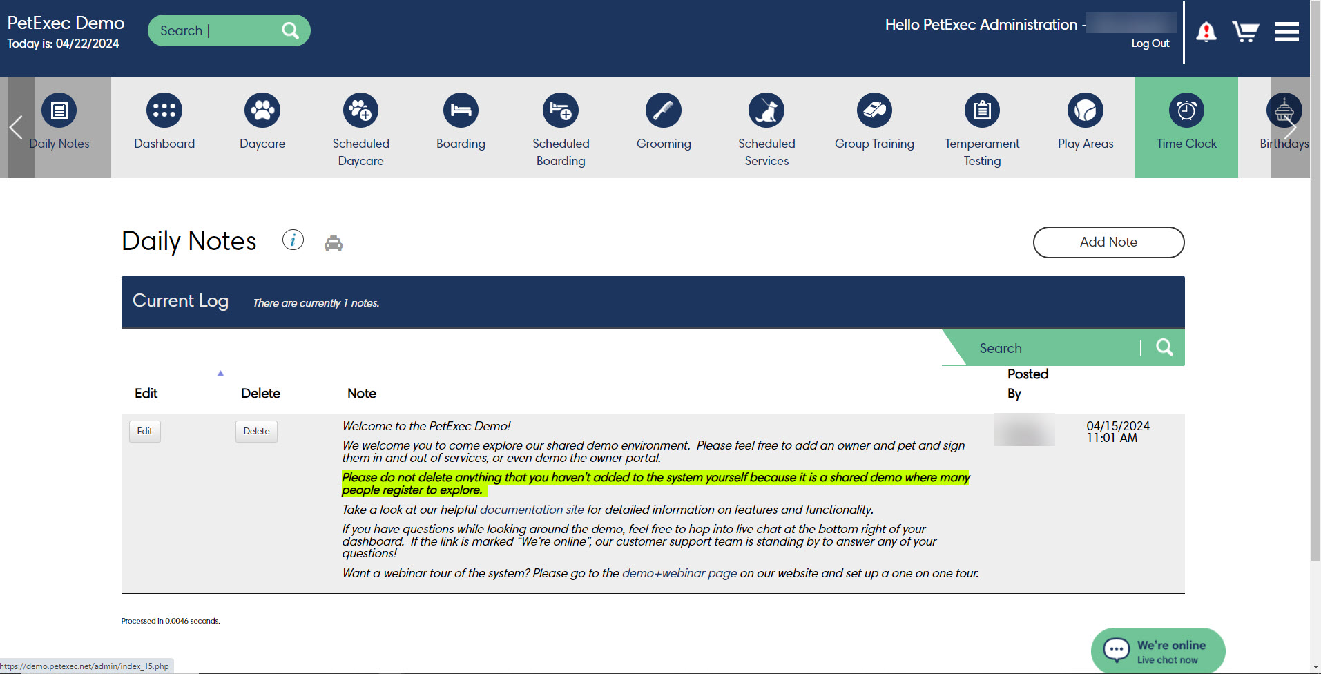 screenshot of PetExec