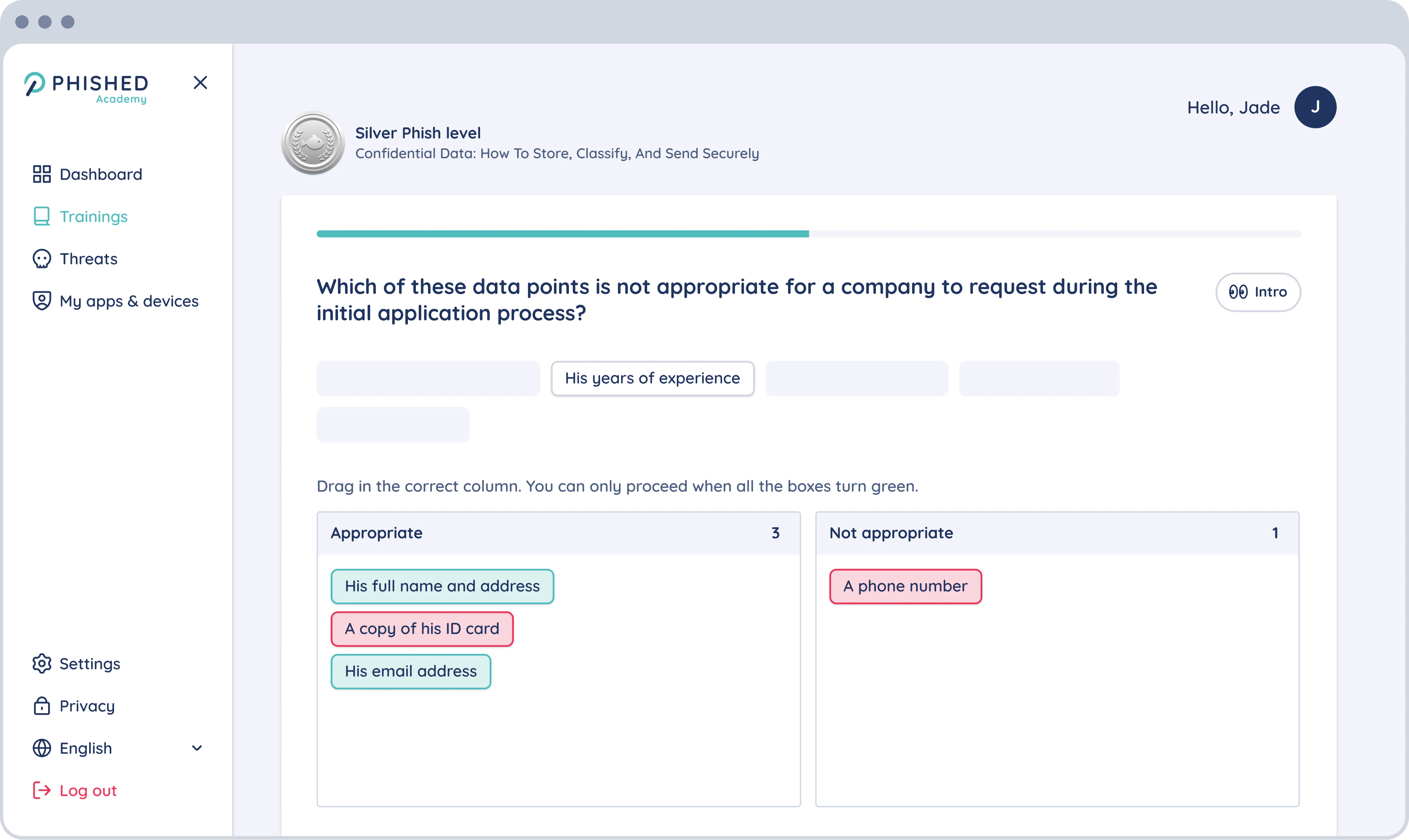 screenshot of Phished