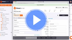 screenshot of PhoneBurner