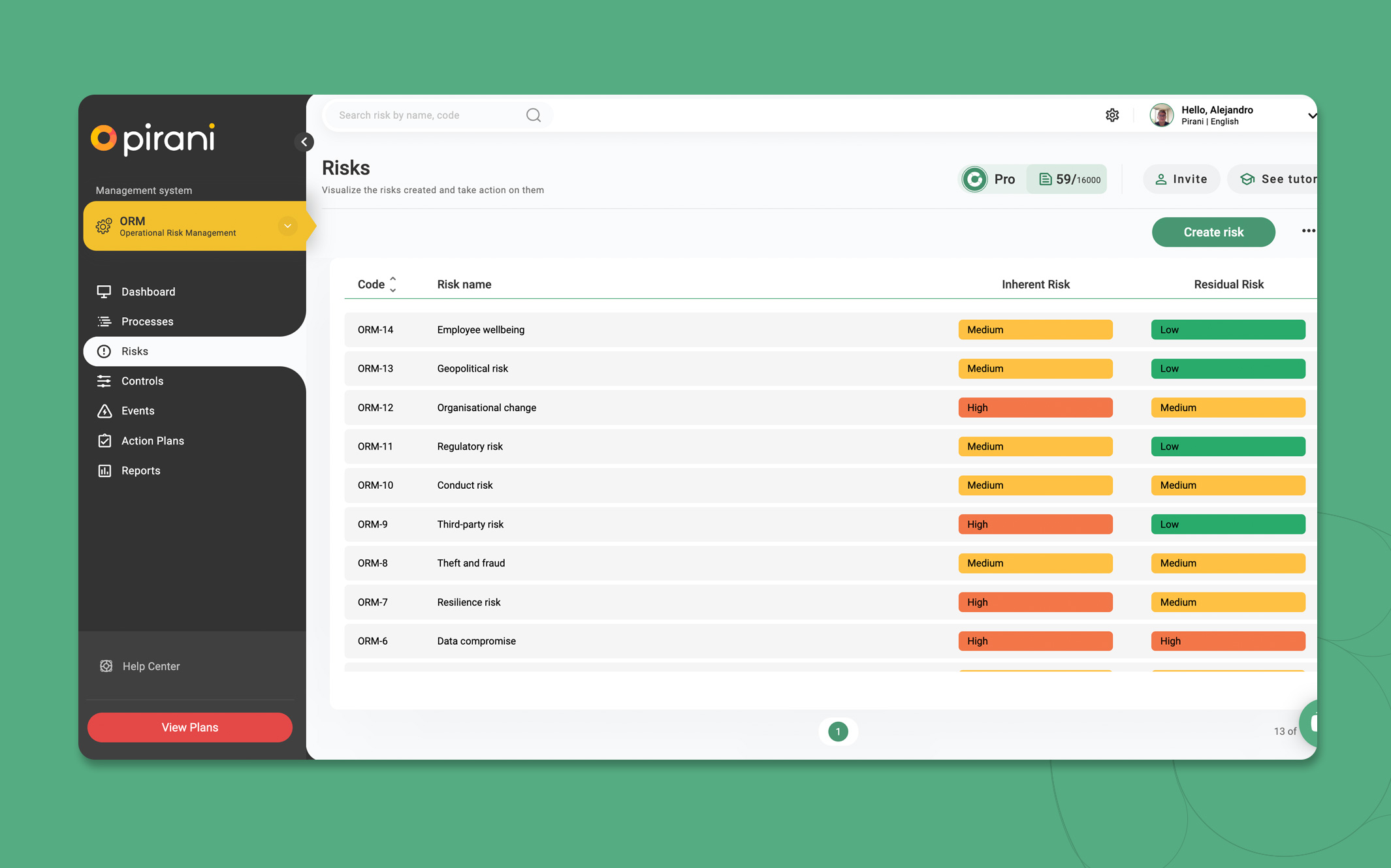 screenshot of Pirani