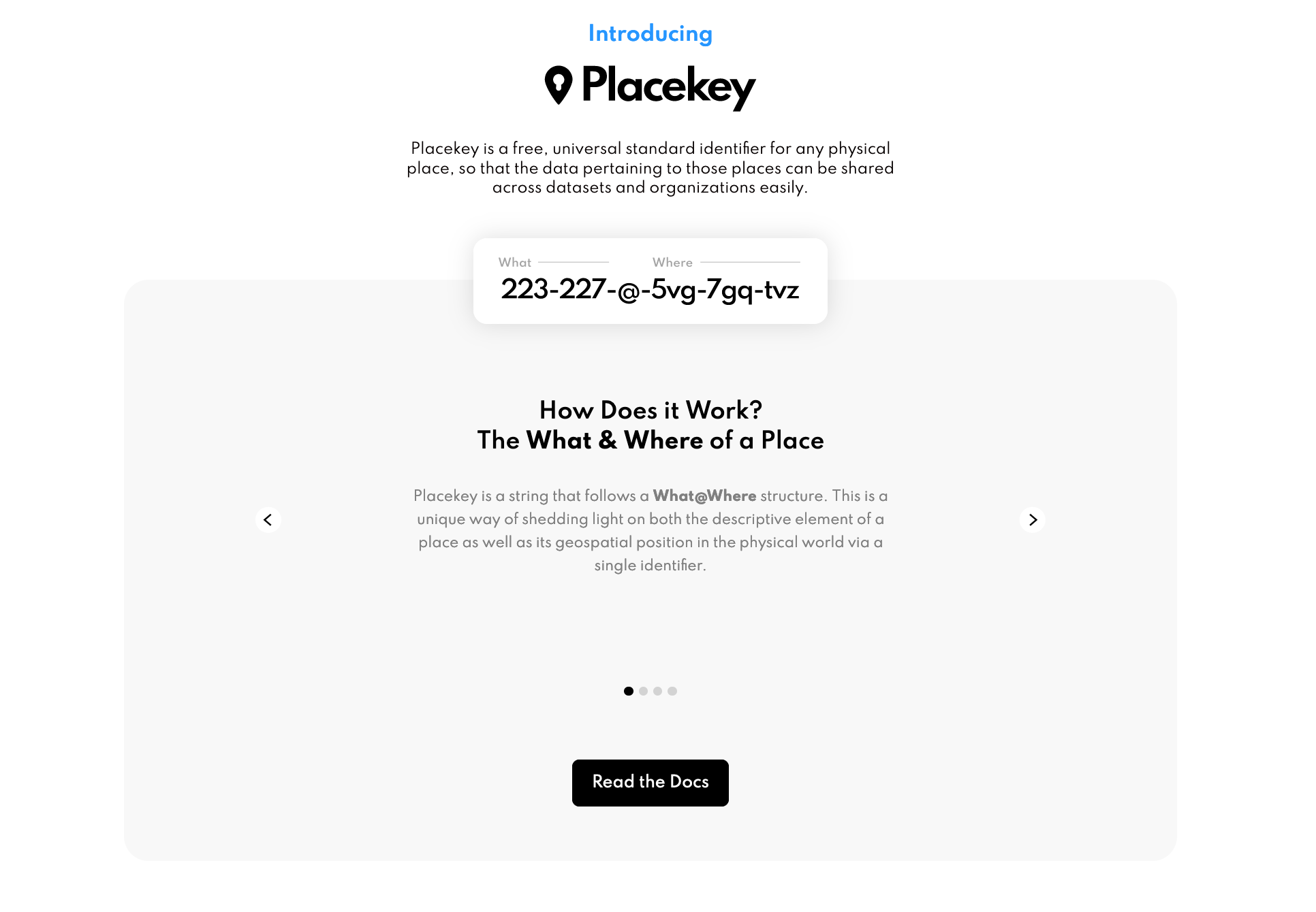 screenshot of Placekey
