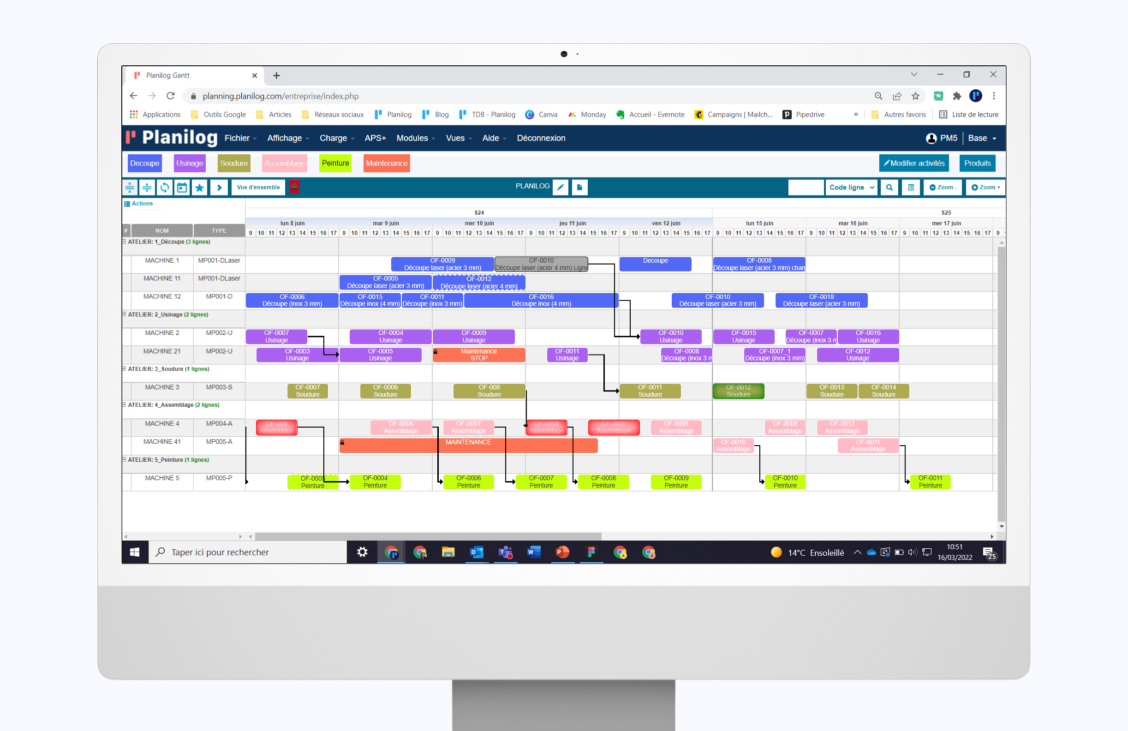 screenshot of Planilog